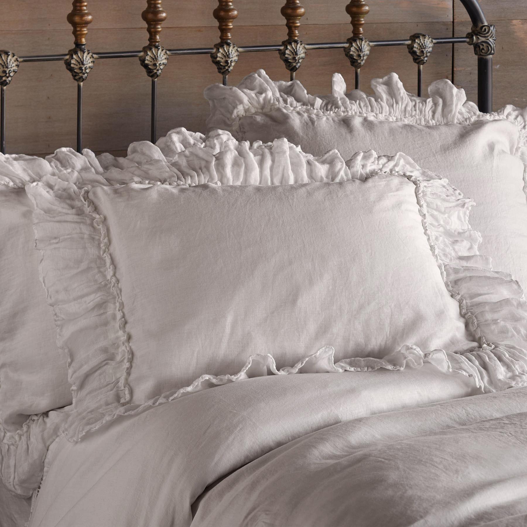 Gossamer Linen Ruffle Sham