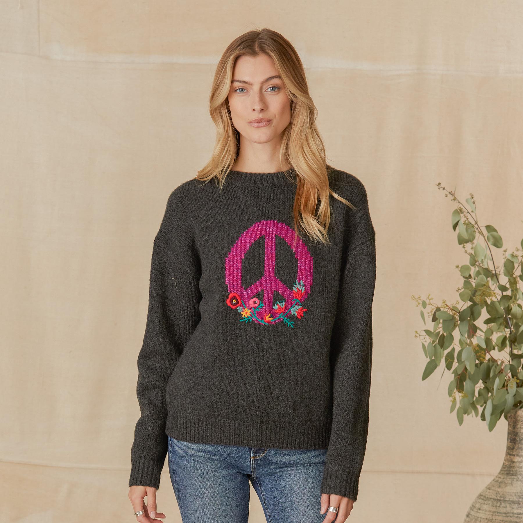 Floral Peace Sweater, Petite