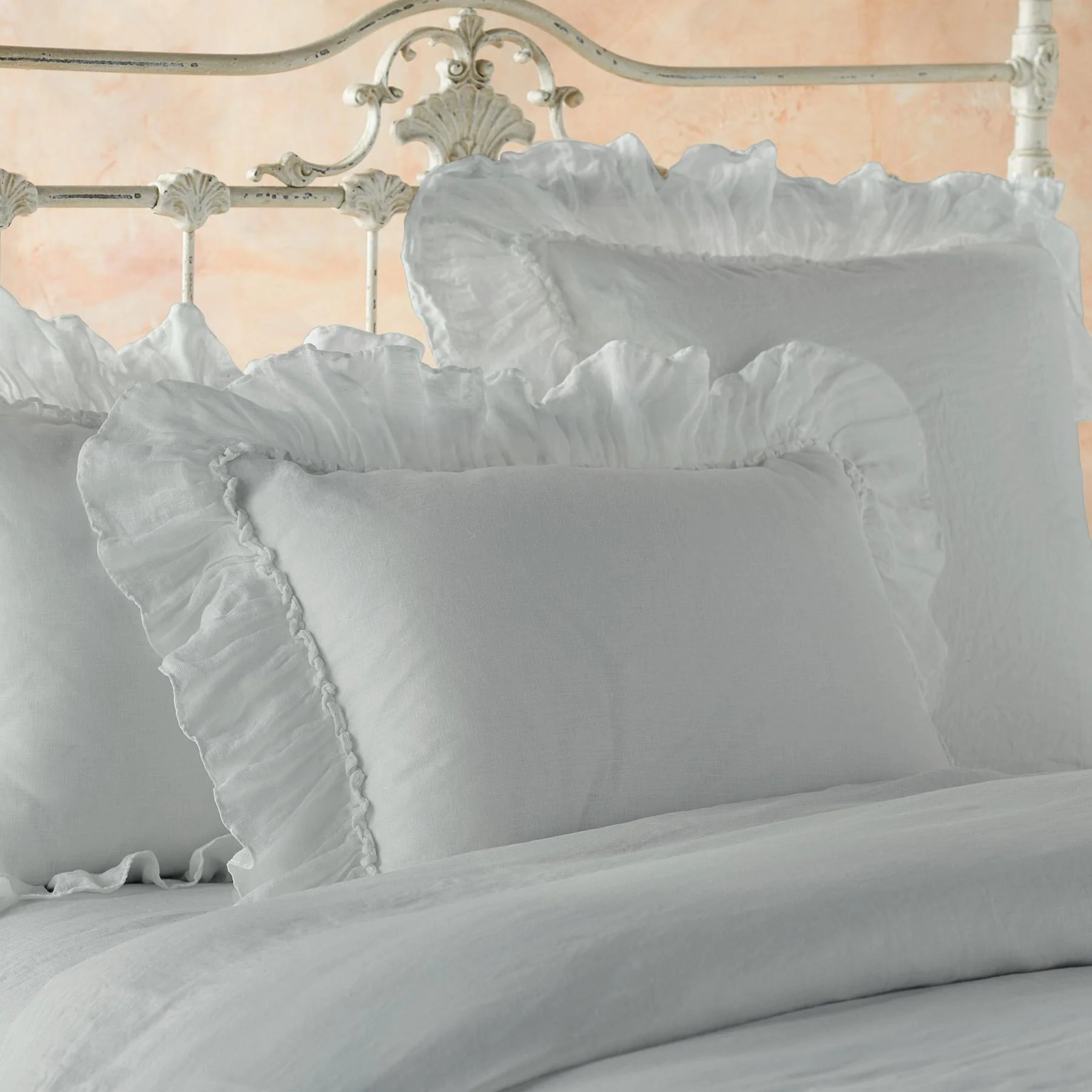 Gossamer Linen Ruffle Sham