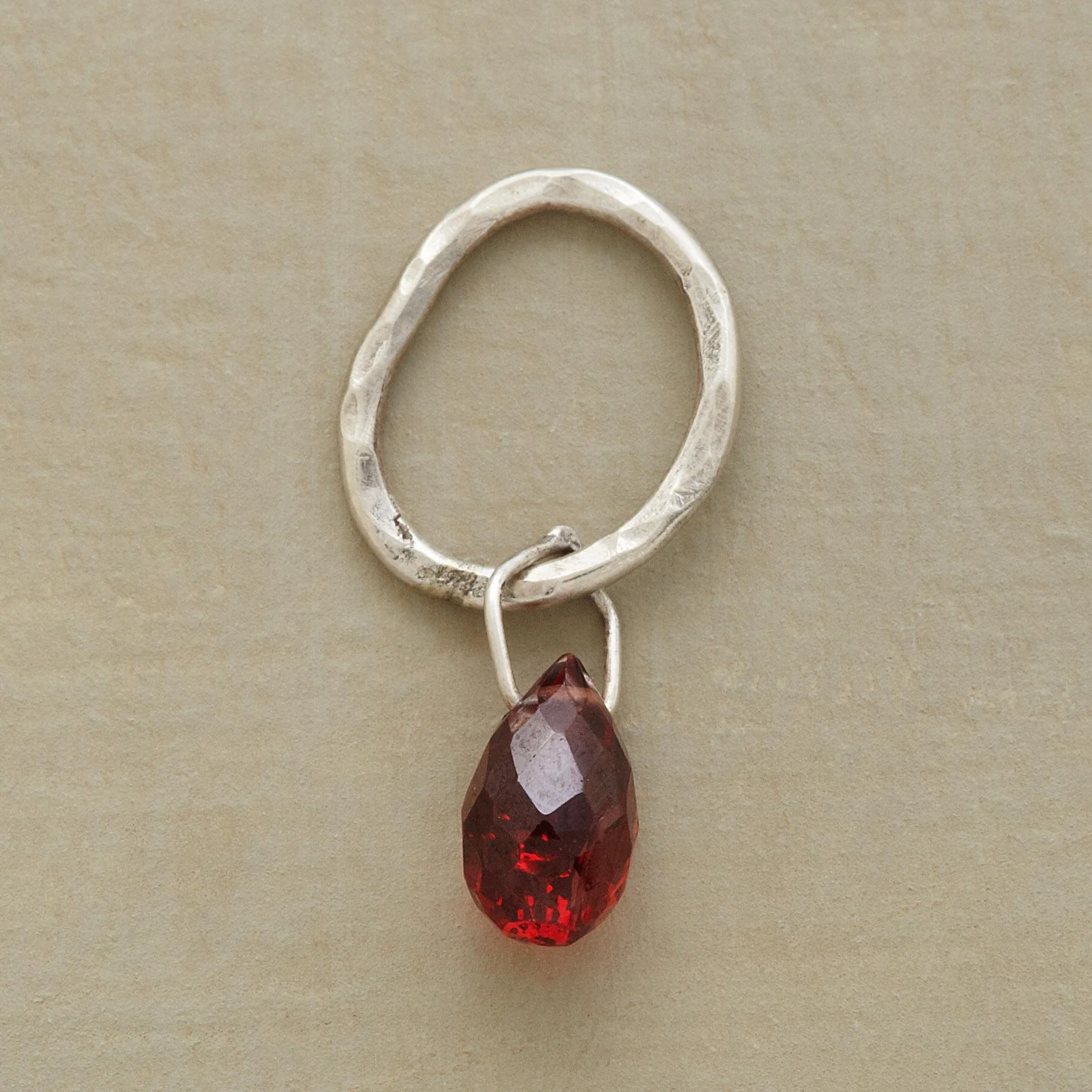 Faceted Birthstone Charms, Sterling Silver