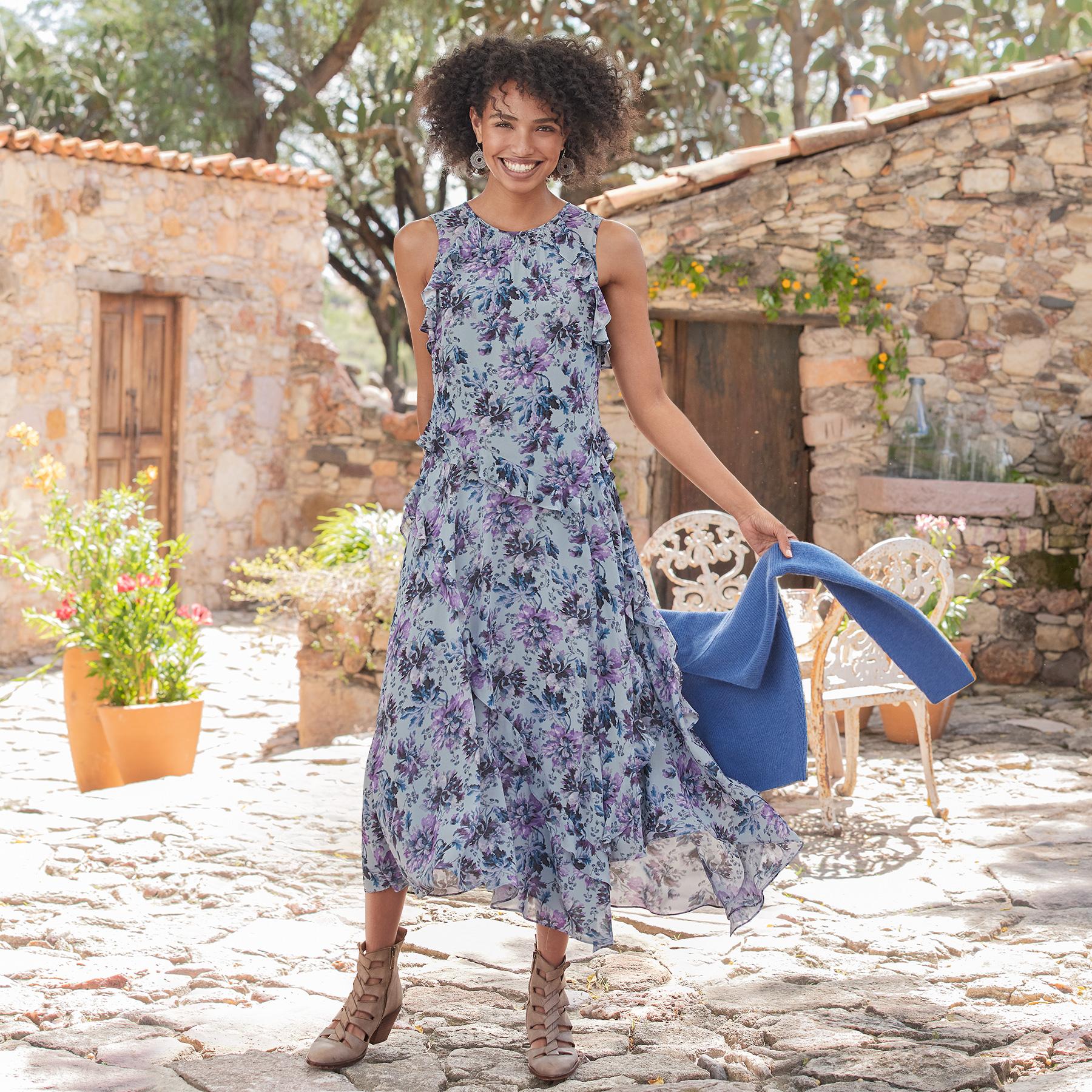 Gathered Lilacs Dress