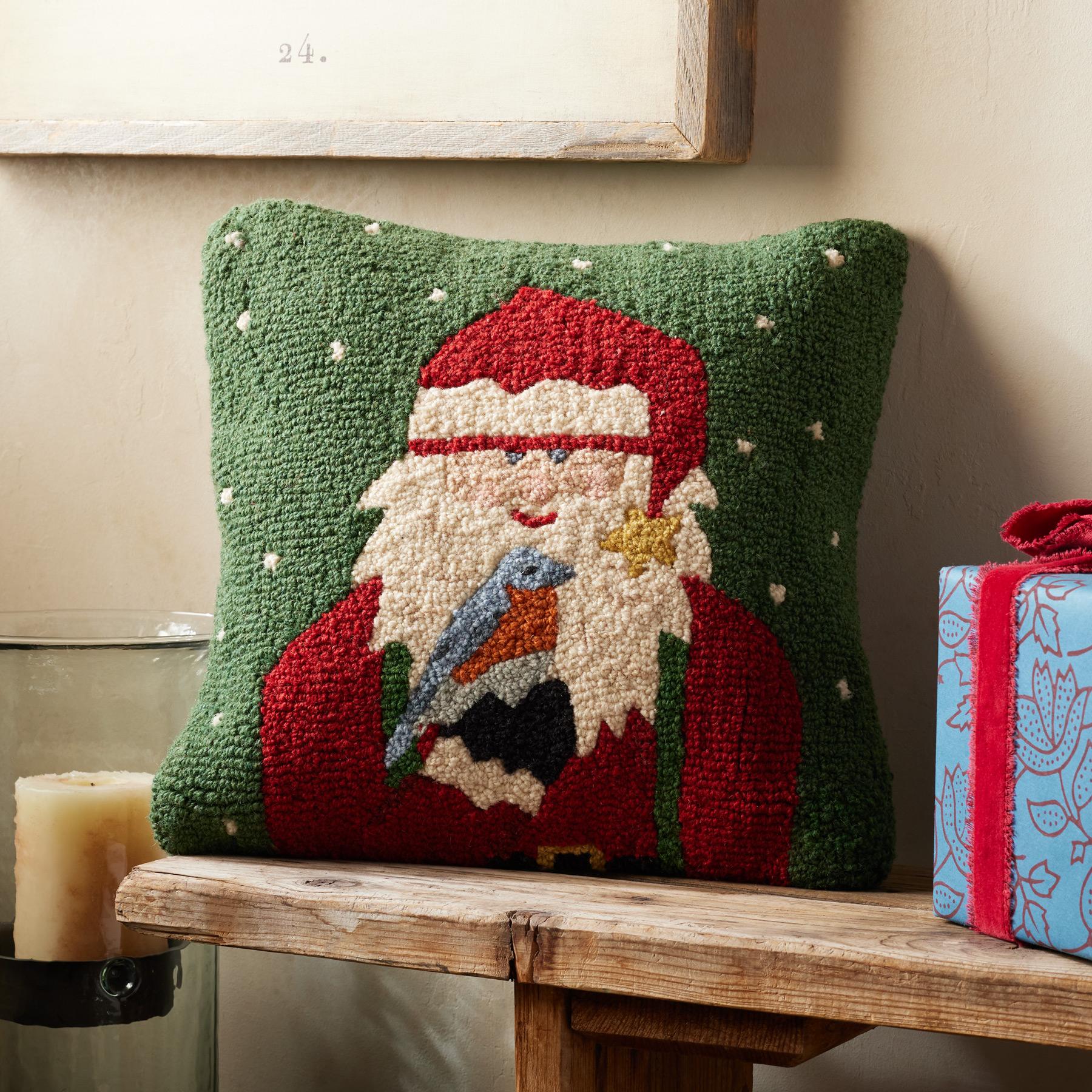 Bluebird Holiday Pillow
