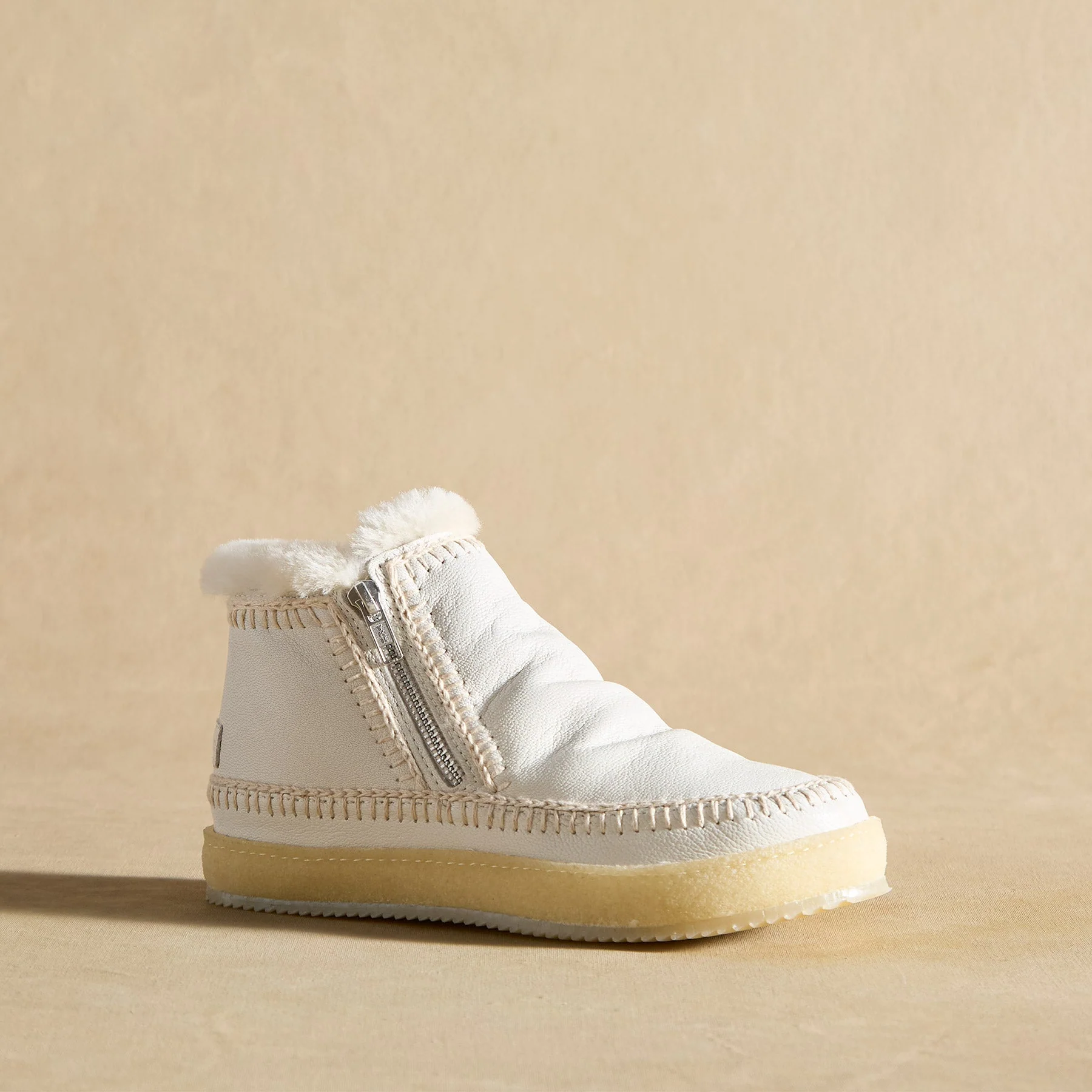 Setsu Low Leather Crochet Boots