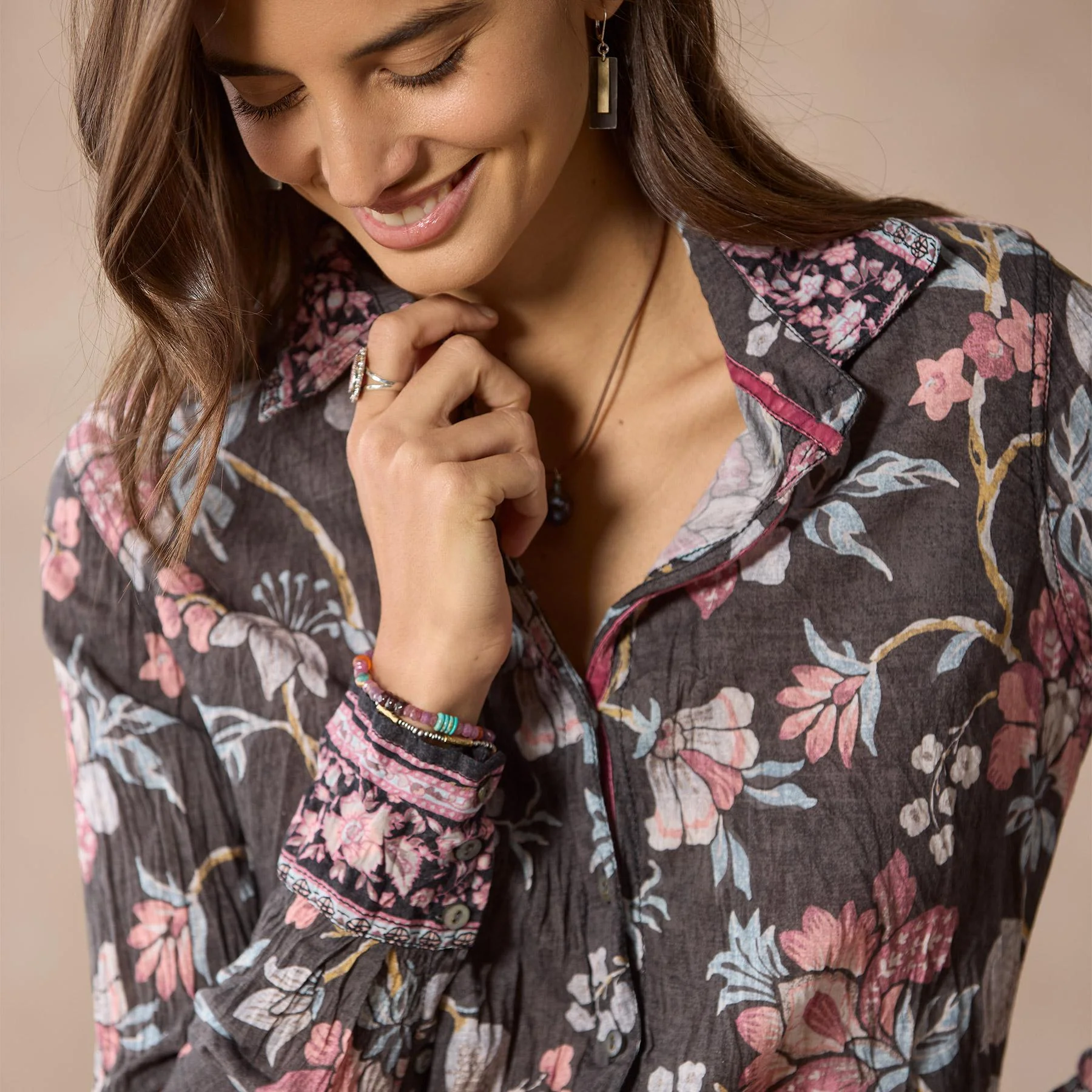Valentina Blooms Shirt, Petite