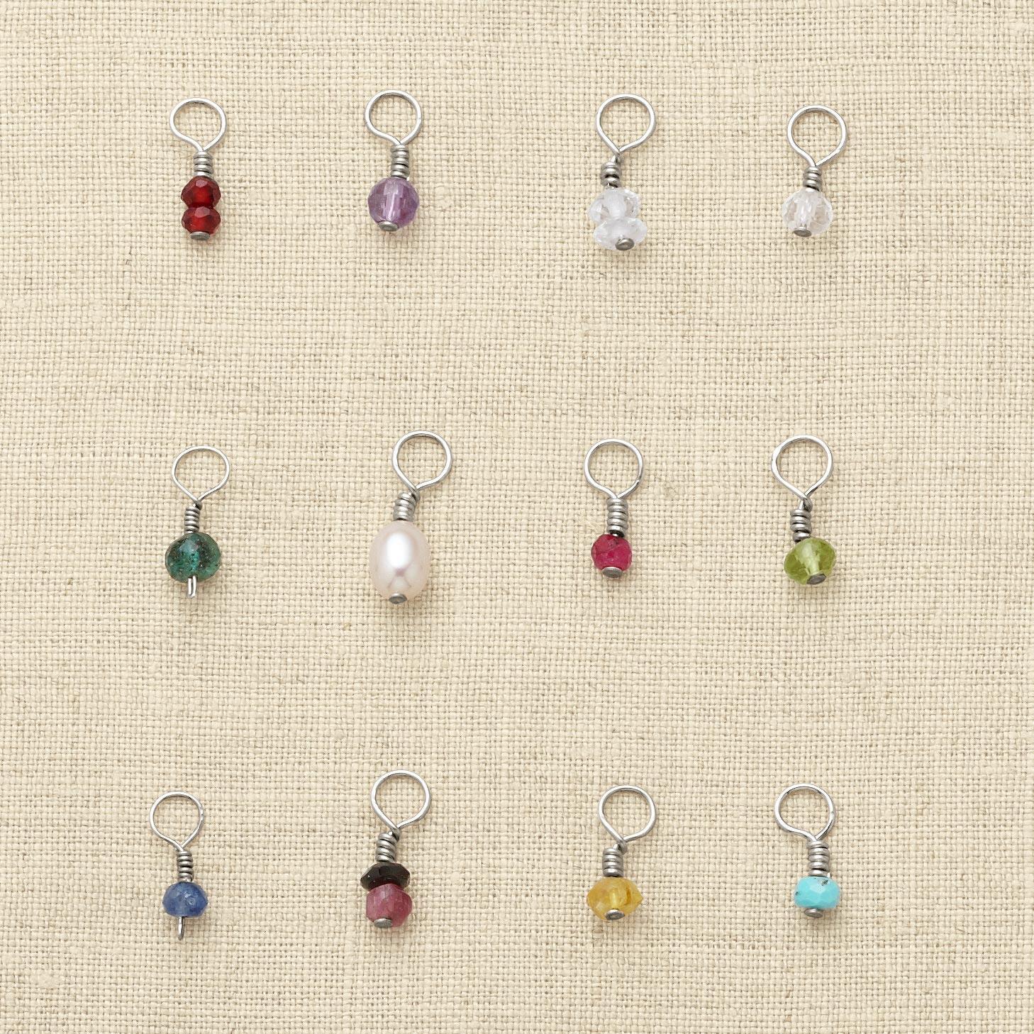 Silver Birthstone Charms