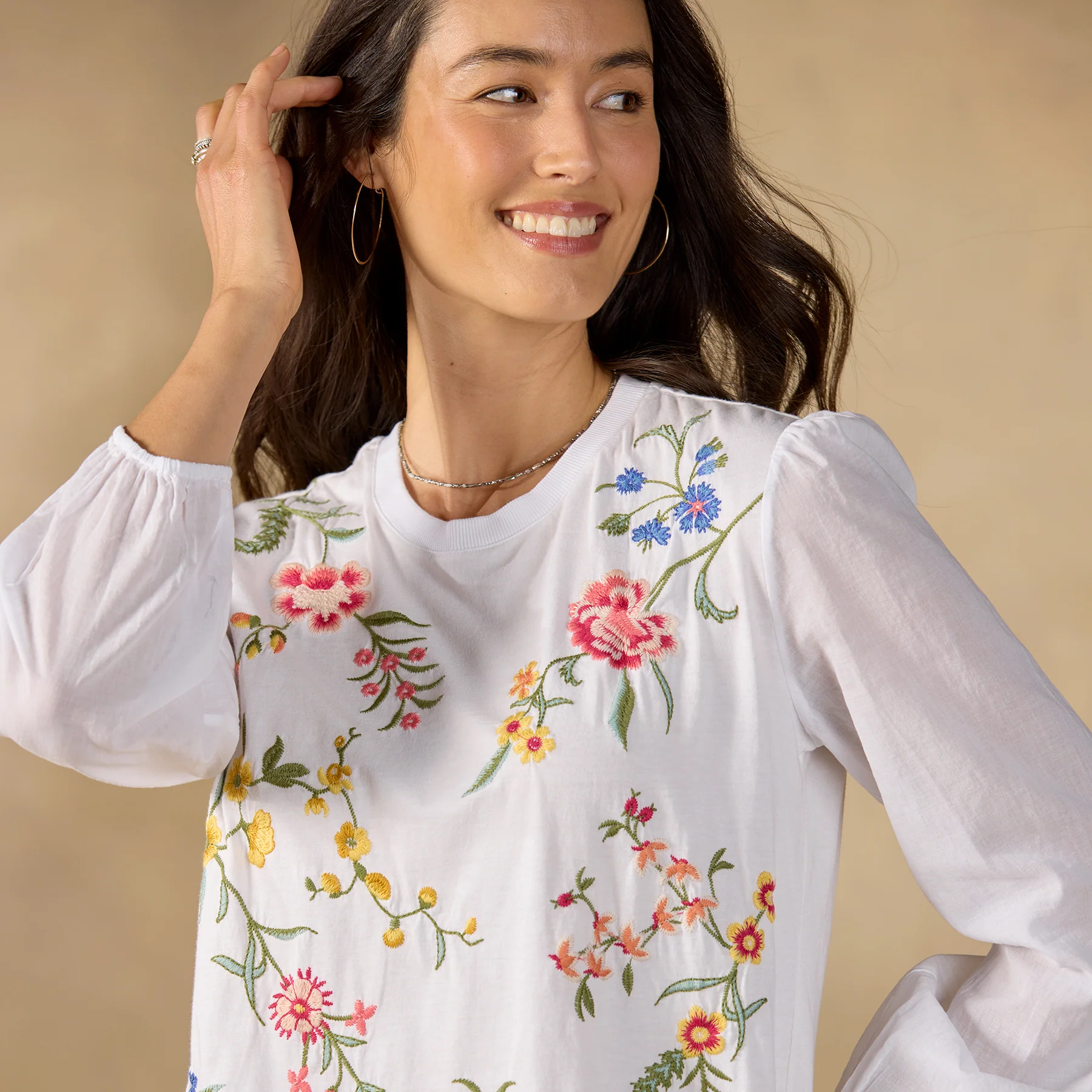 Sophia Mixed-Media Top