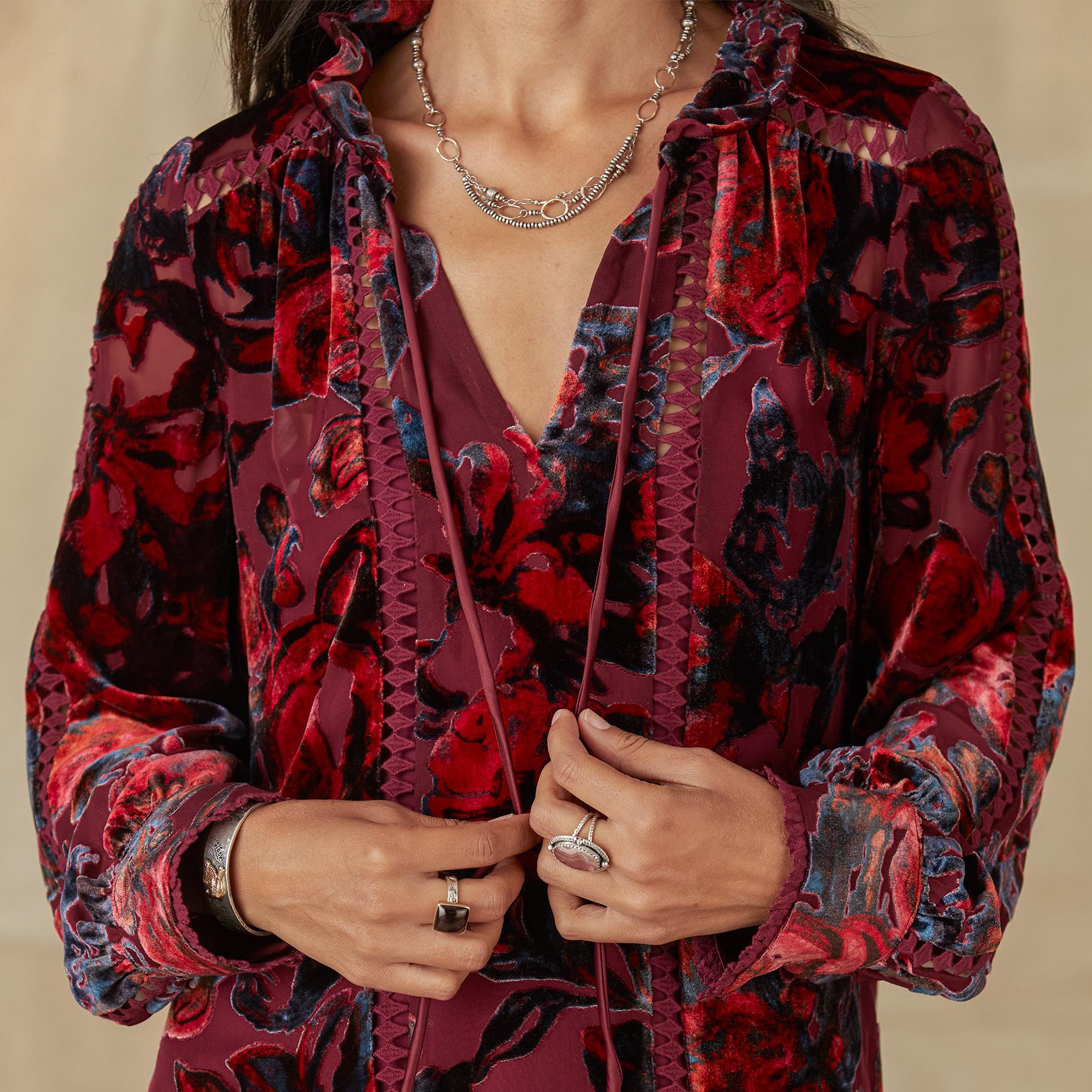 Selene Velvet Top, Petite