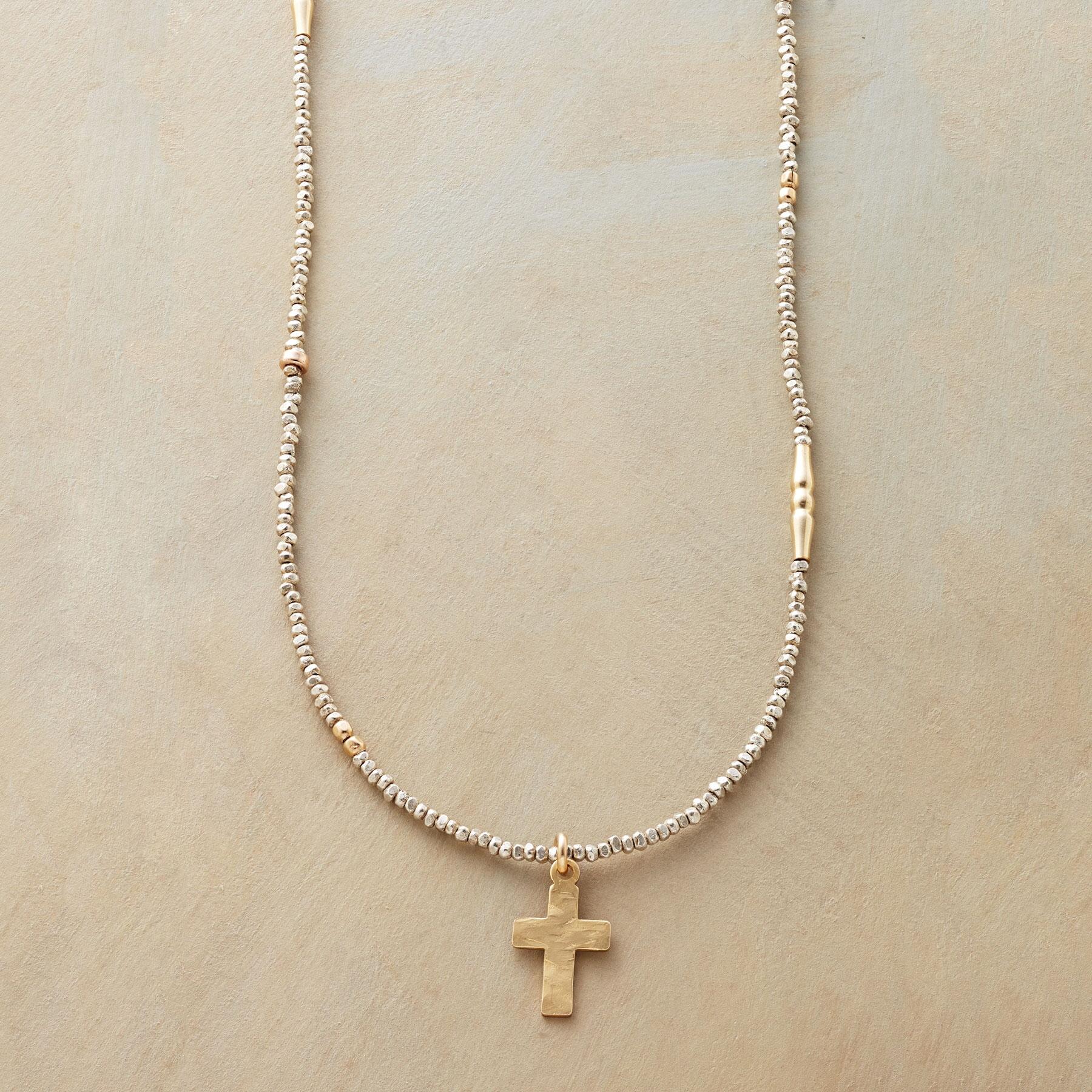 Carved Cross Necklace