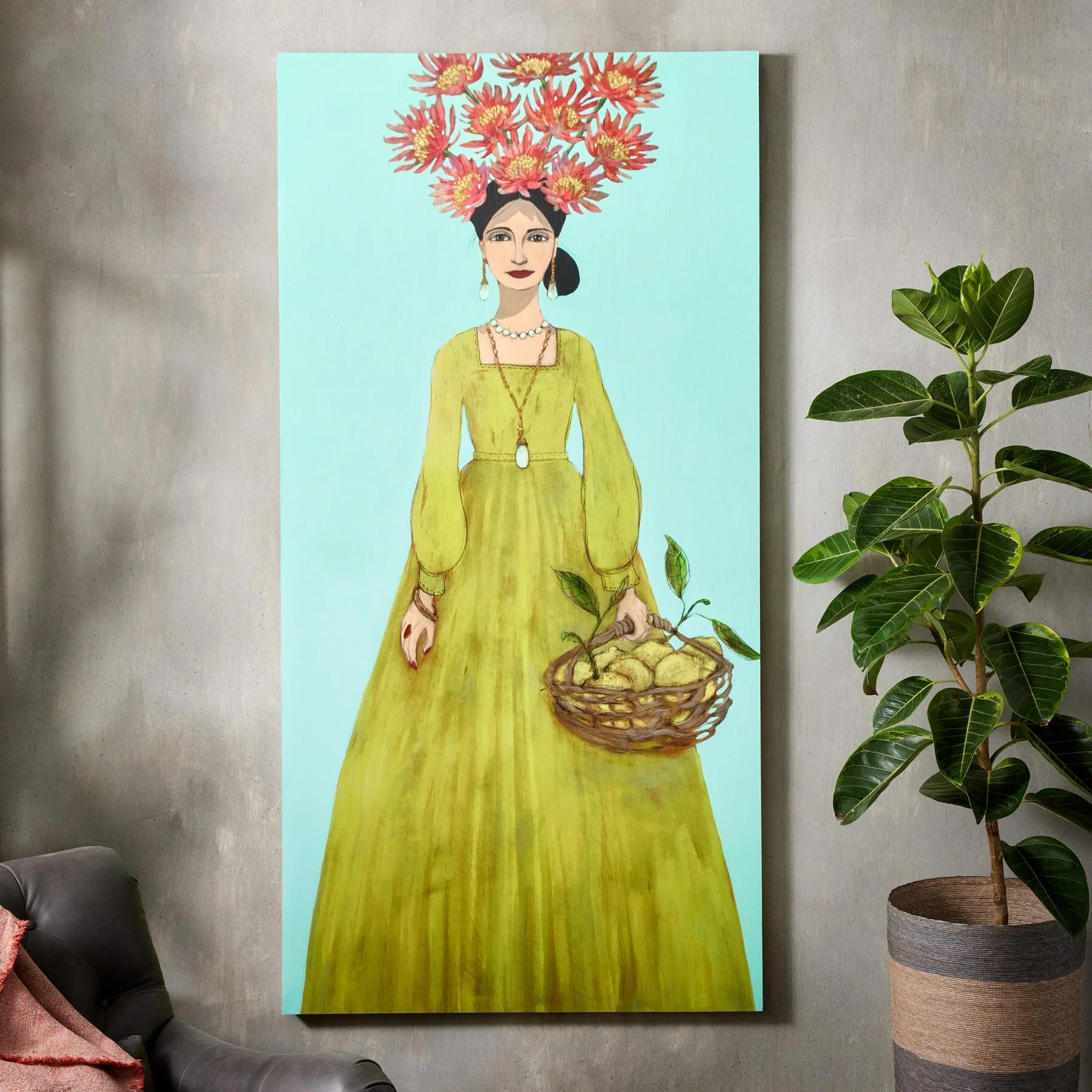 La Flores Del Camino Print On Wood