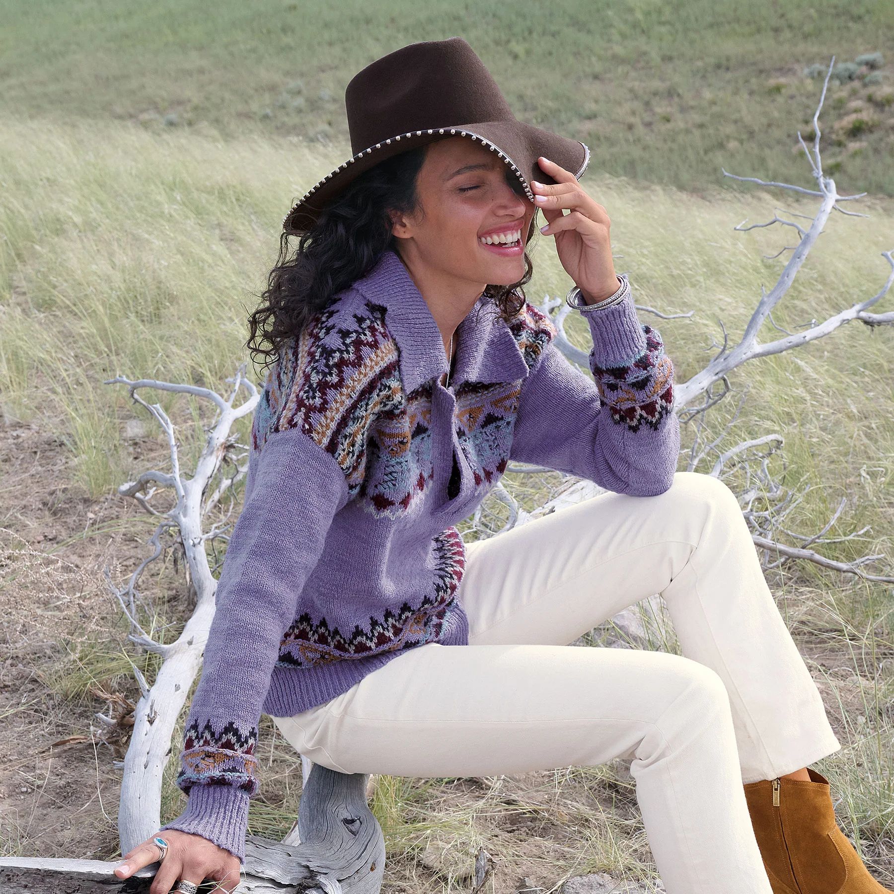 Calder Fair Isle Sweater, Petite