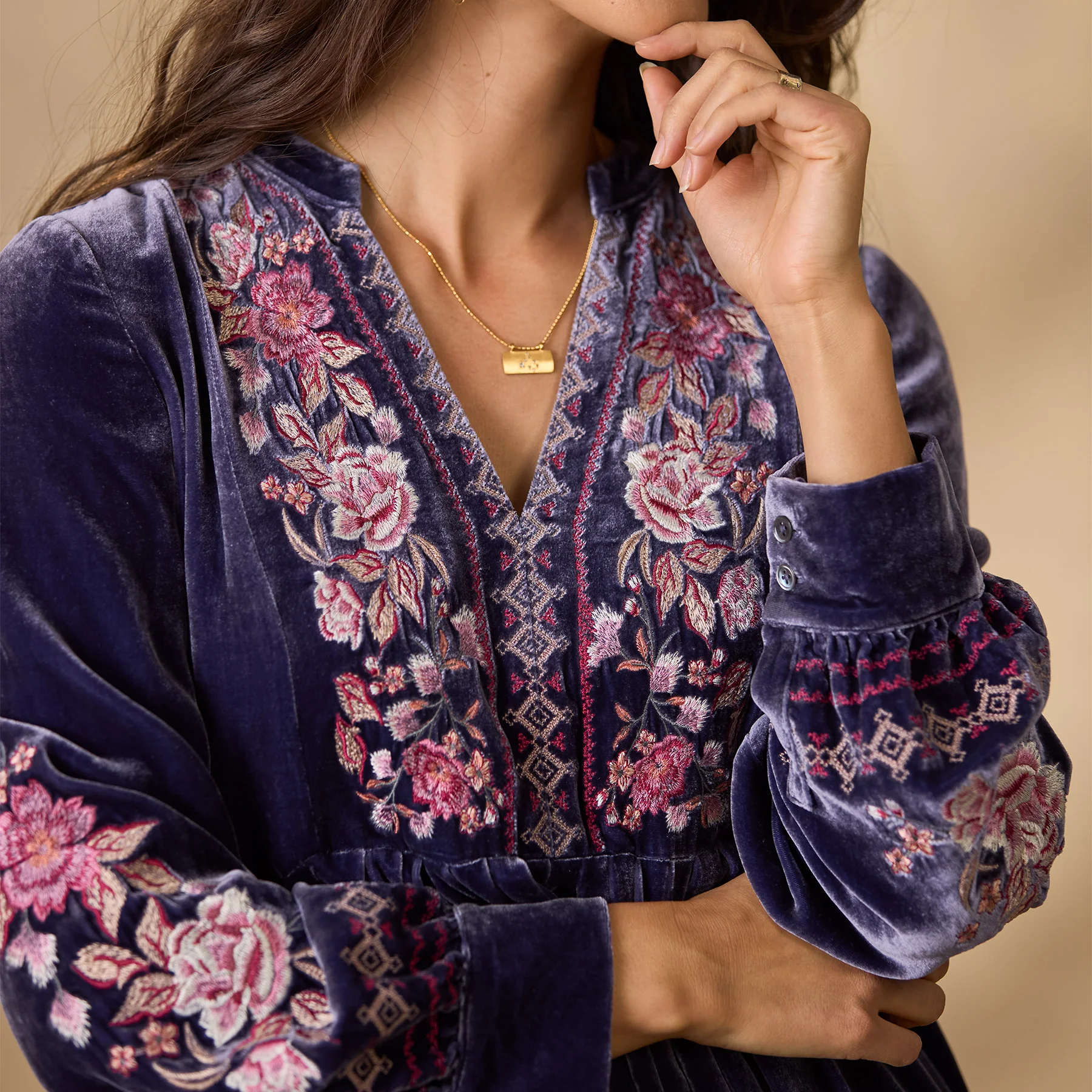 Bianca Velvet Dress, Petite