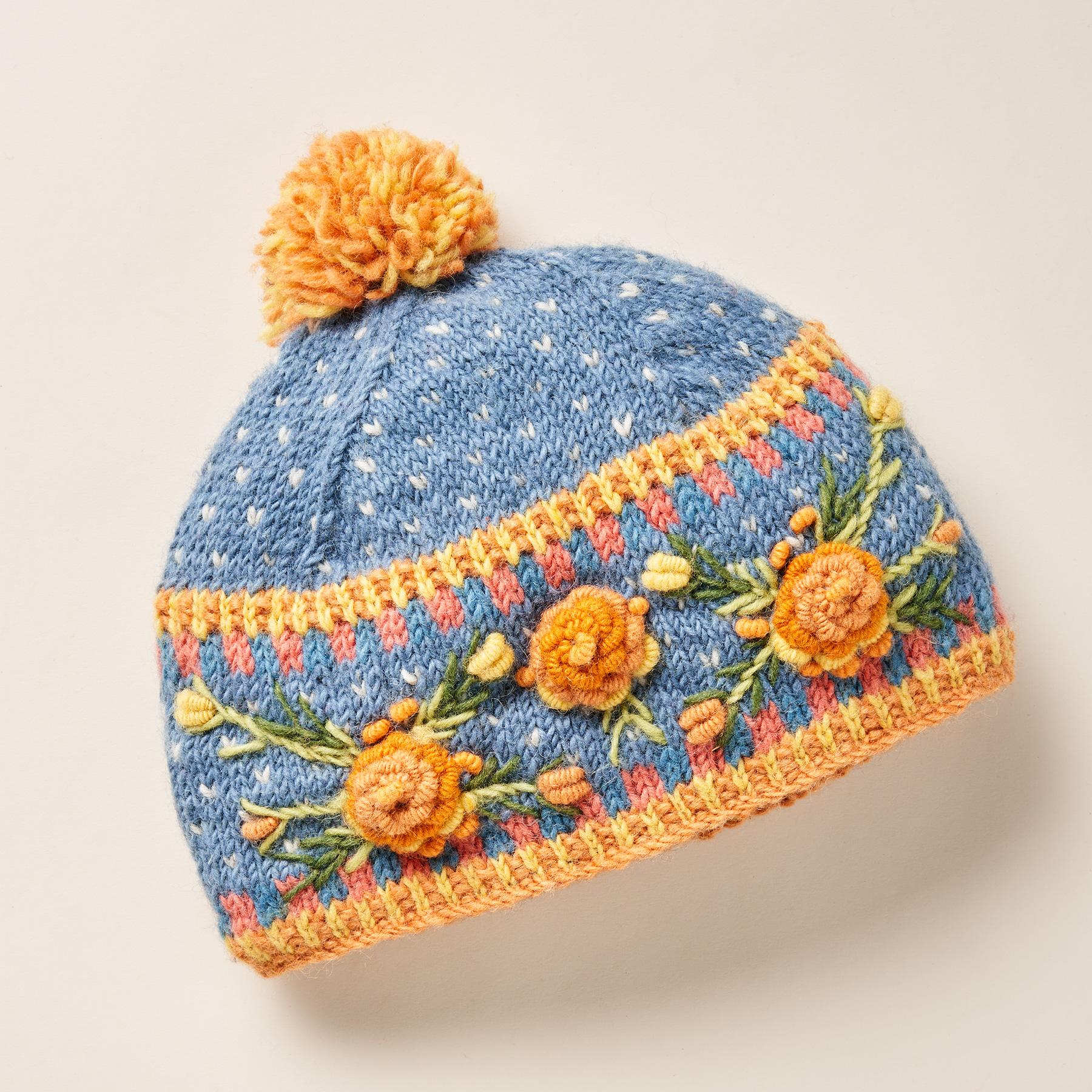 Frosty Blooms Beanie
