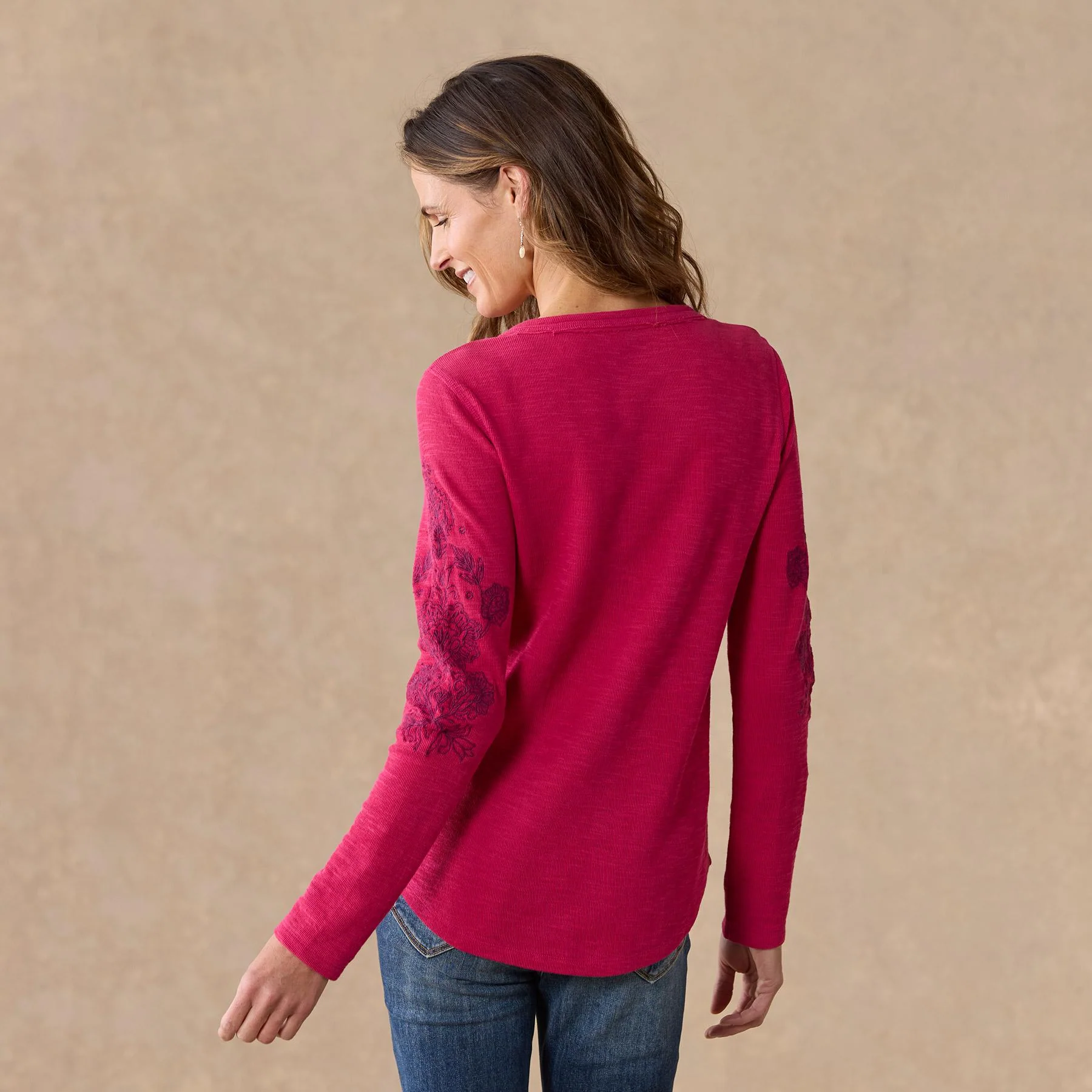 Artisan Floral Henley