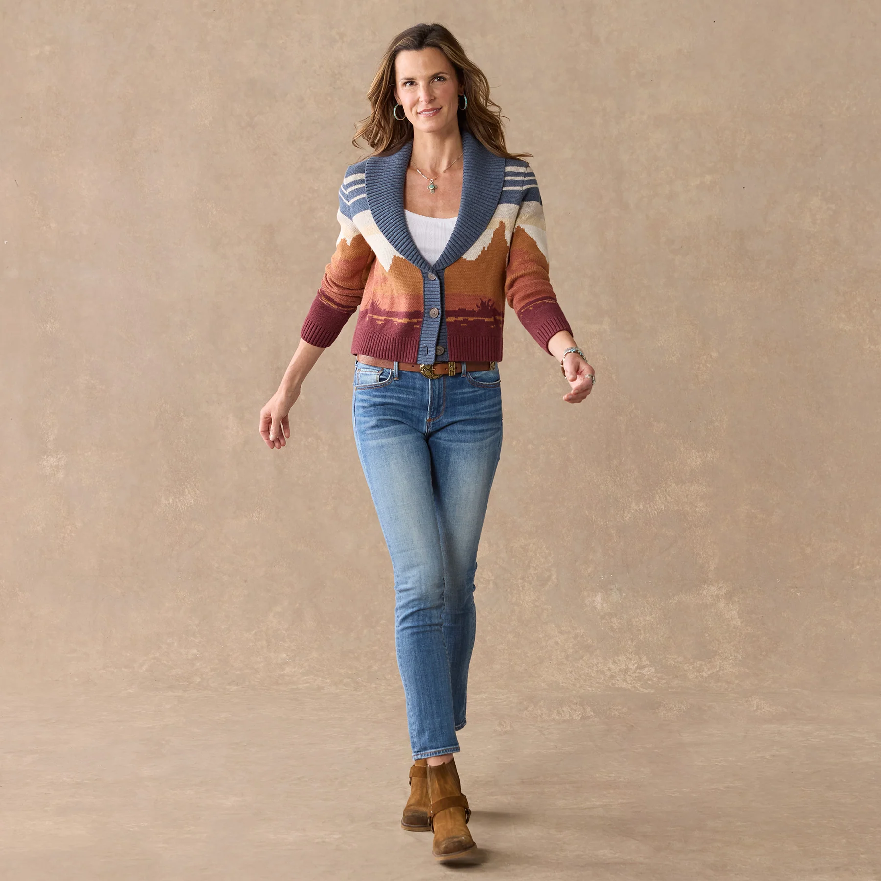 Western Scenic Cardigan