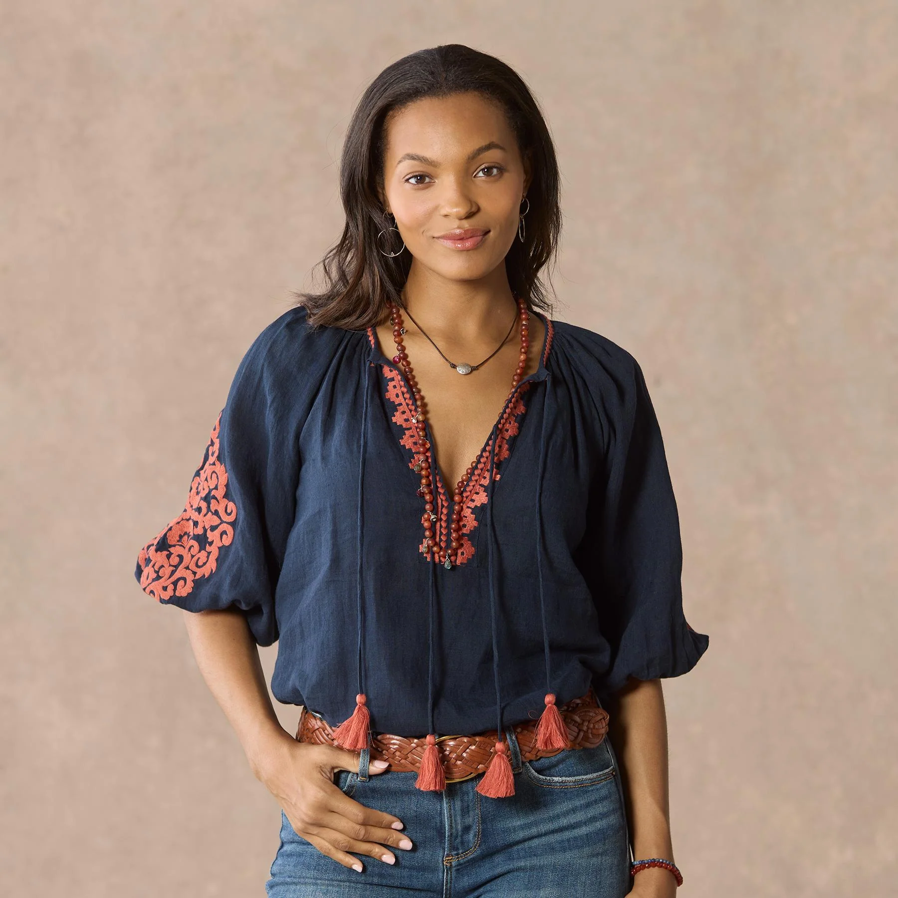 Tahiti Embroidered Top