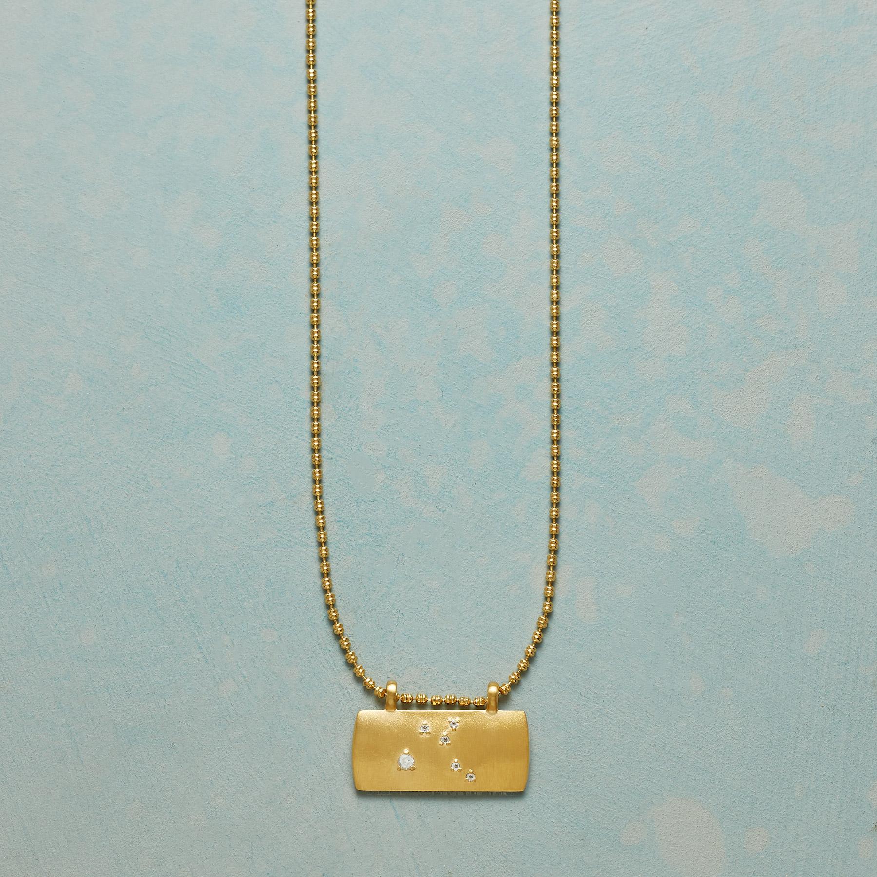 Gold Plate Astrological Pendant Necklace