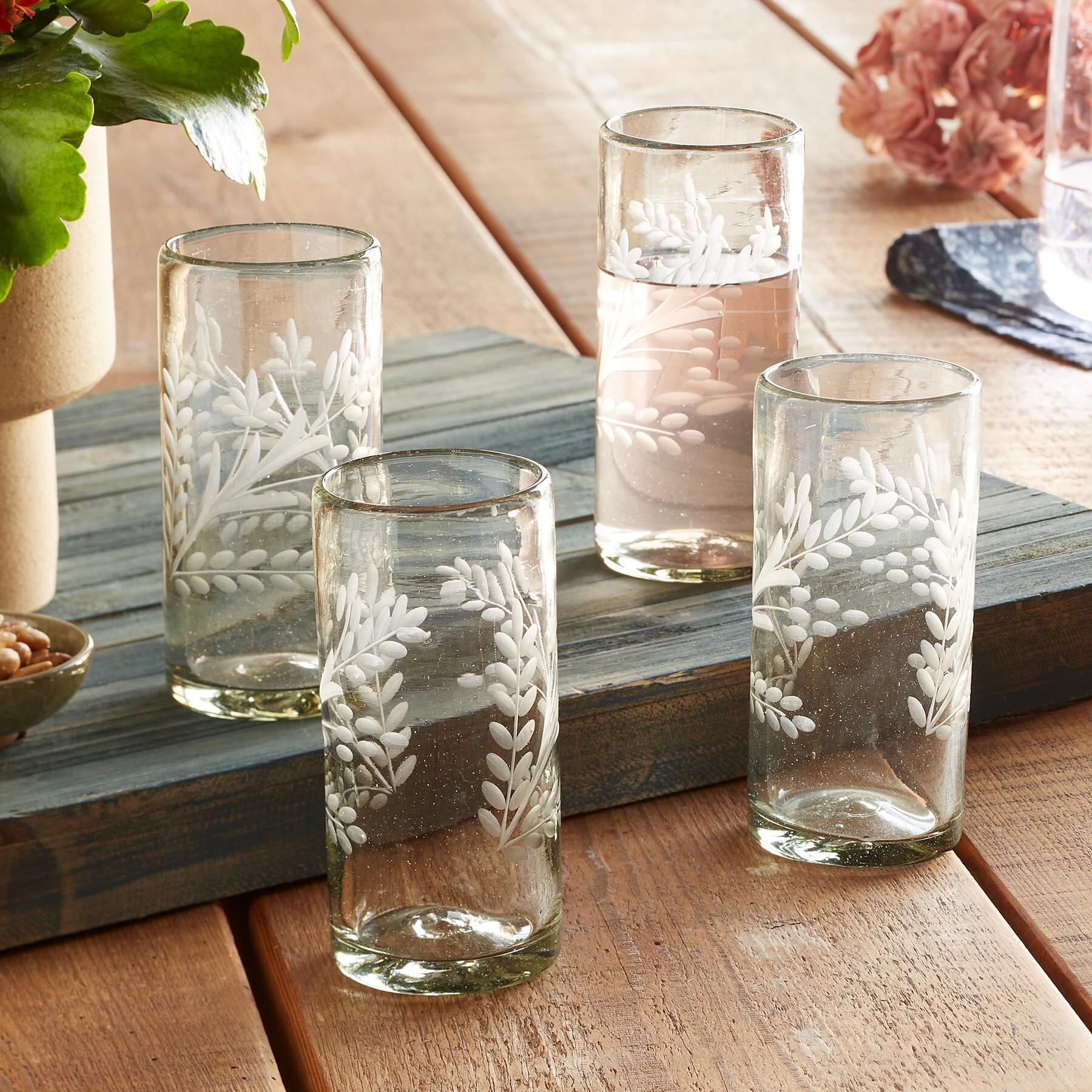 Maricela Etched Glasses Set