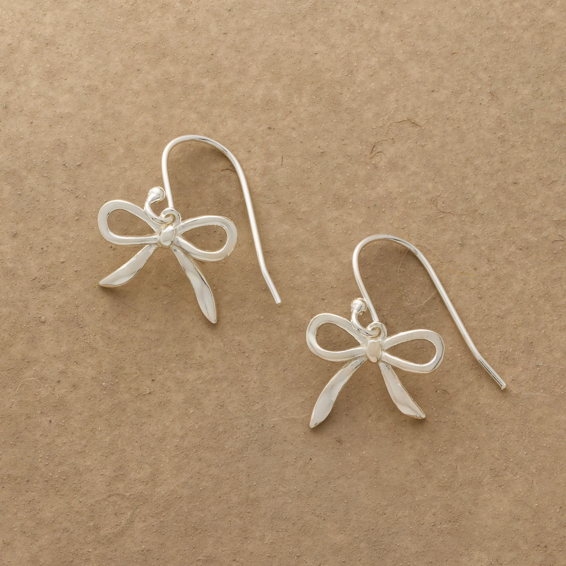 Silver Bow Earrings