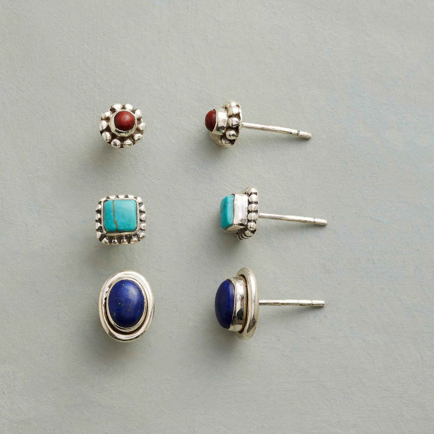 Primary Posts Earring Trio