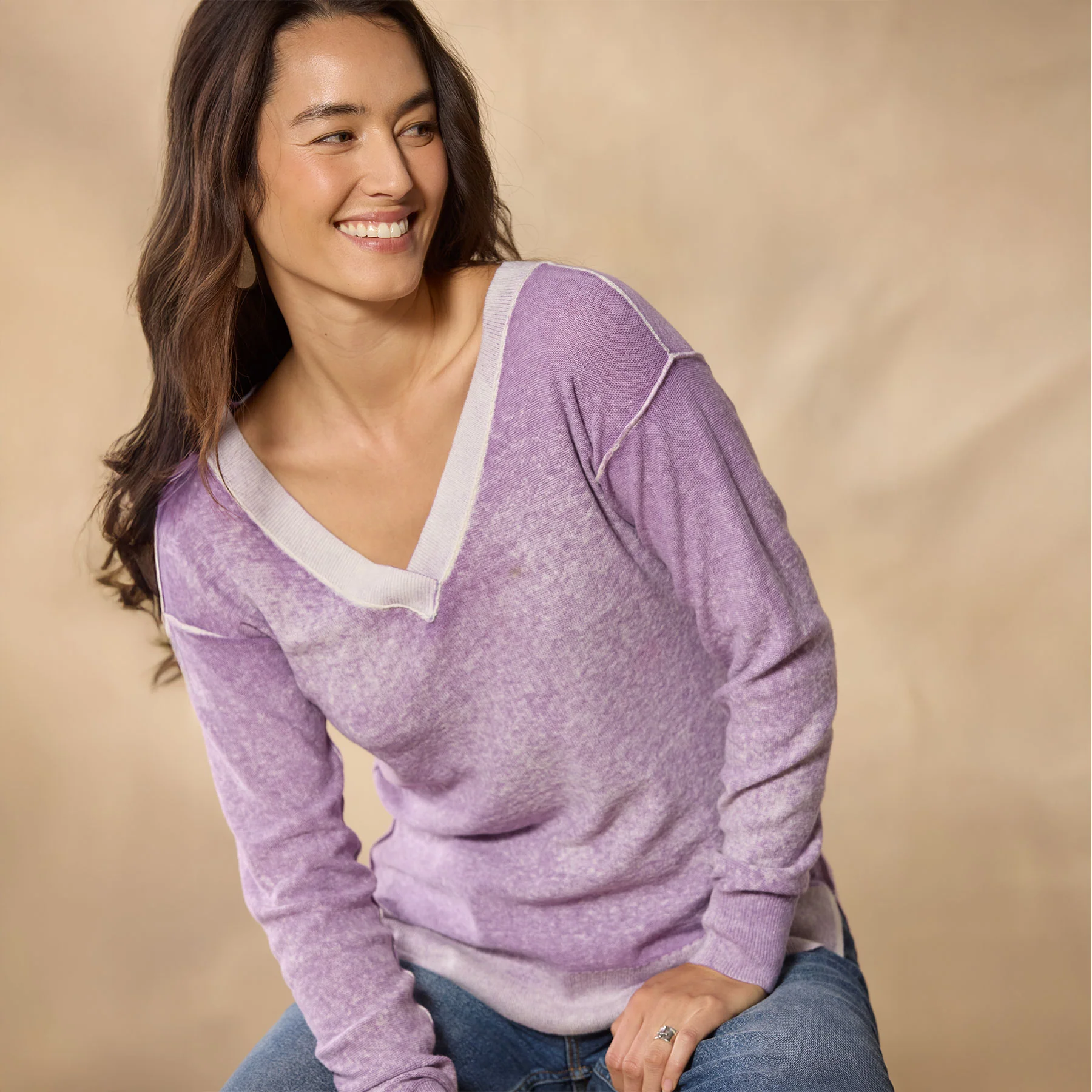 Samantha V-Neck Sweater, Petite