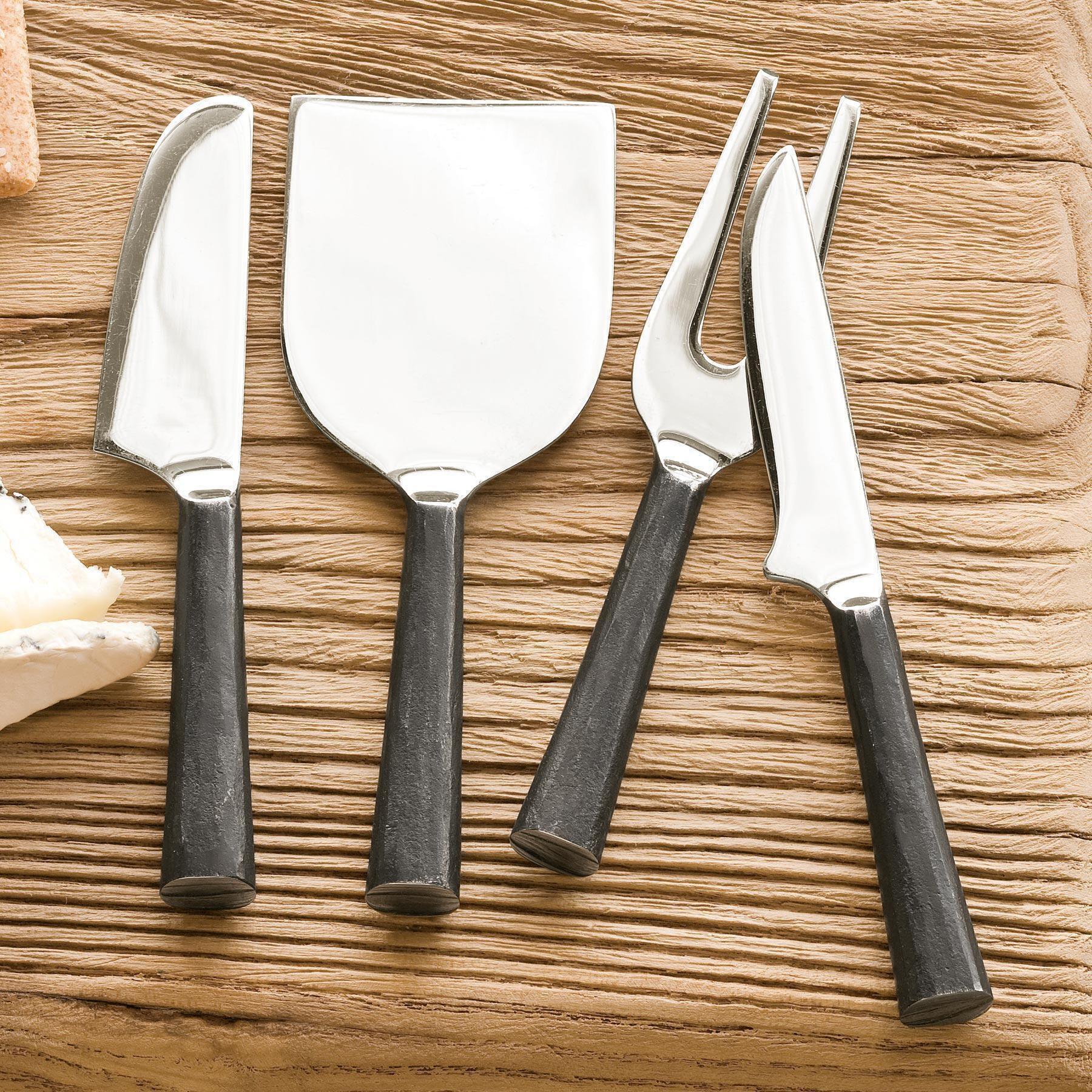 Artisan Hammered Cheese Knives Set