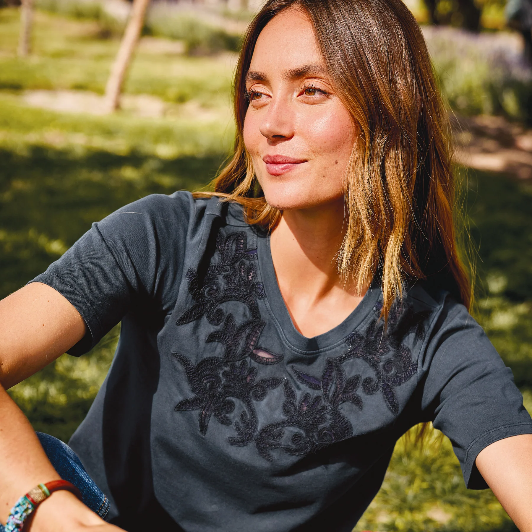 Toluca Lace Tee, Petite