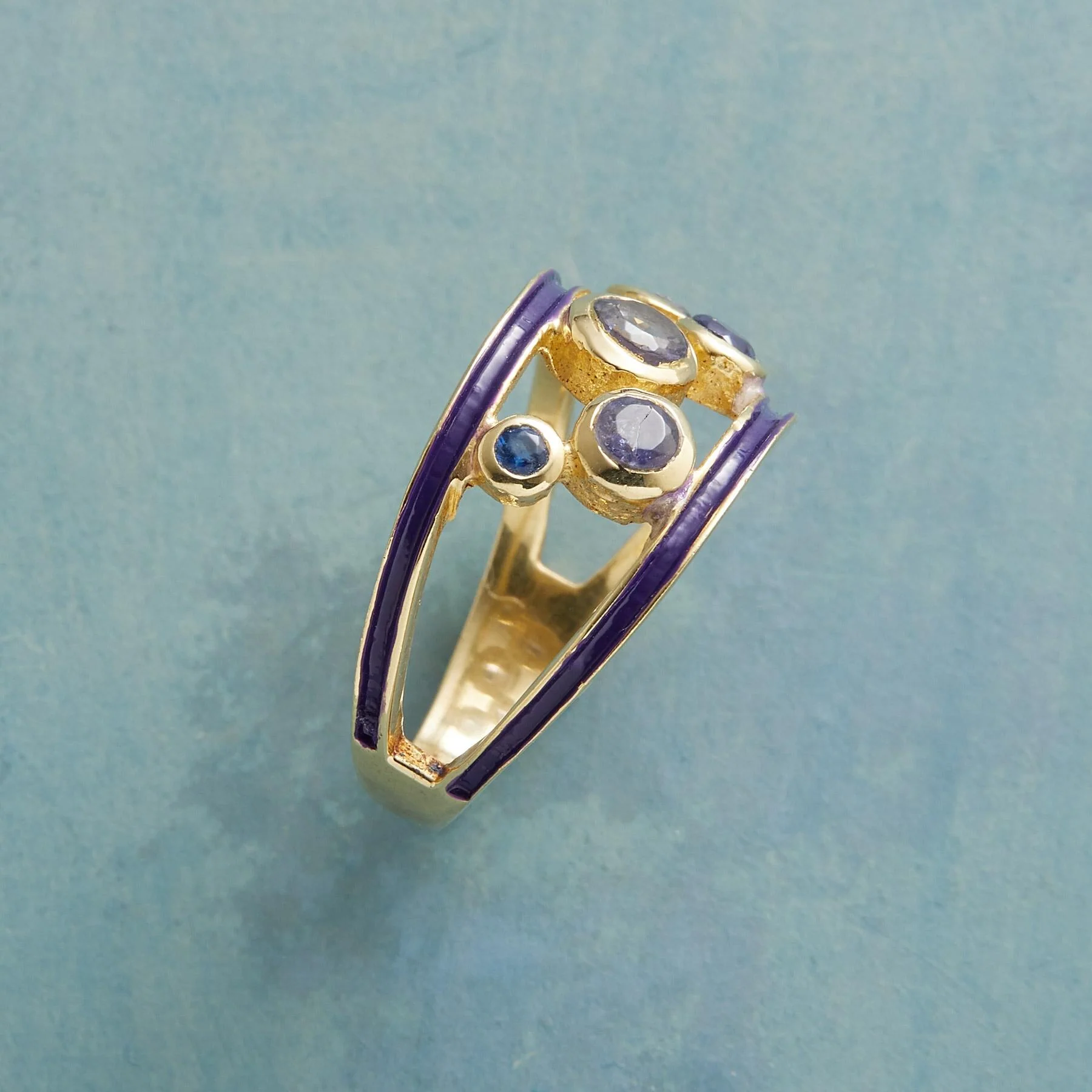 Iolite Quintet Ring