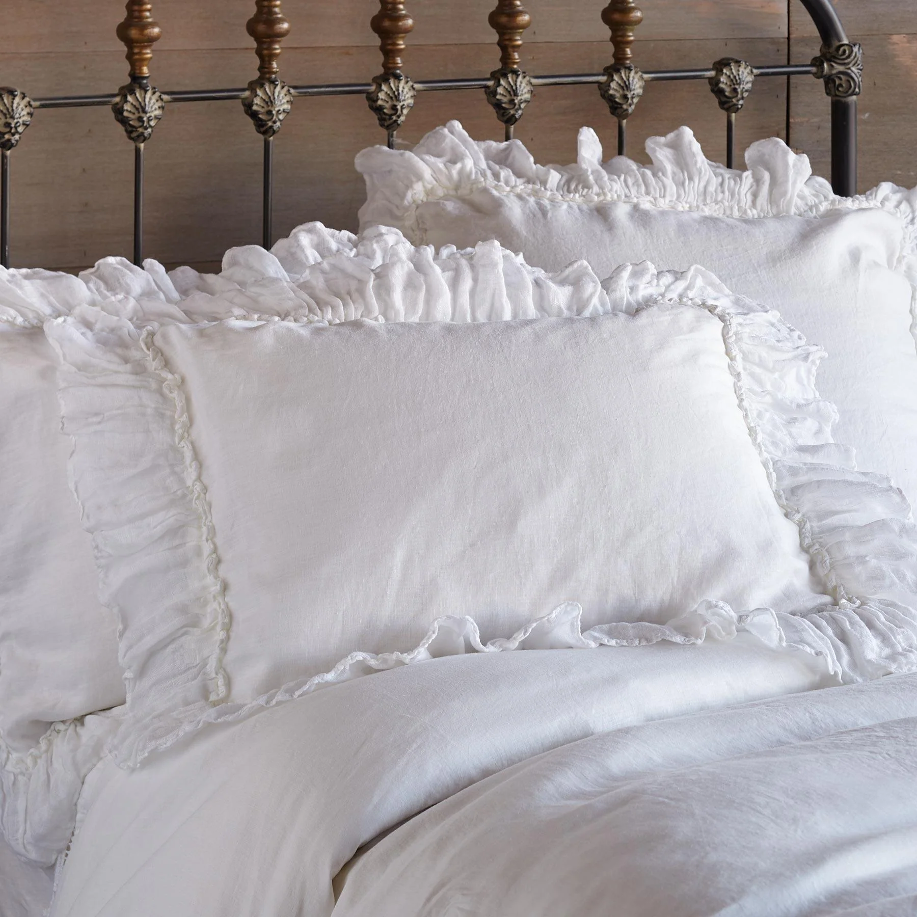 Gossamer Linen Ruffle Sham