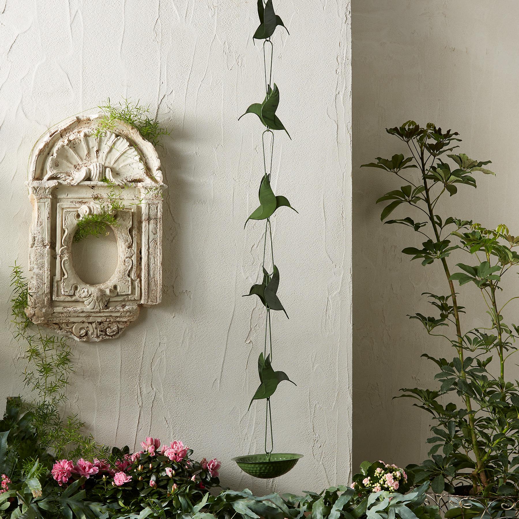 Happy Hummingbird Rain Chain 