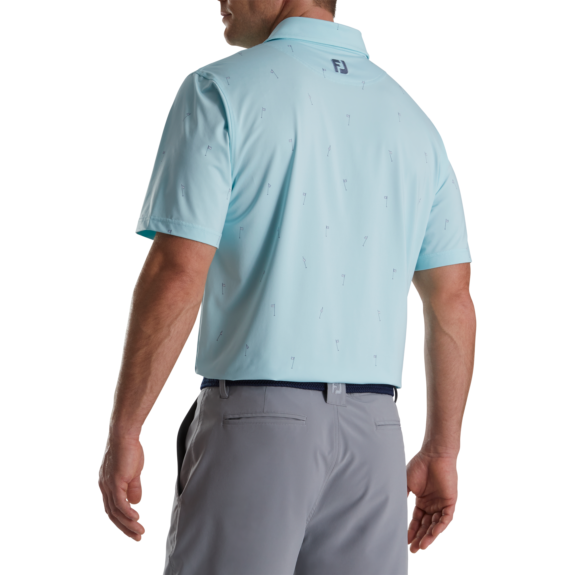 18 Holes Print Lisle Self Collar-Previous Season Style