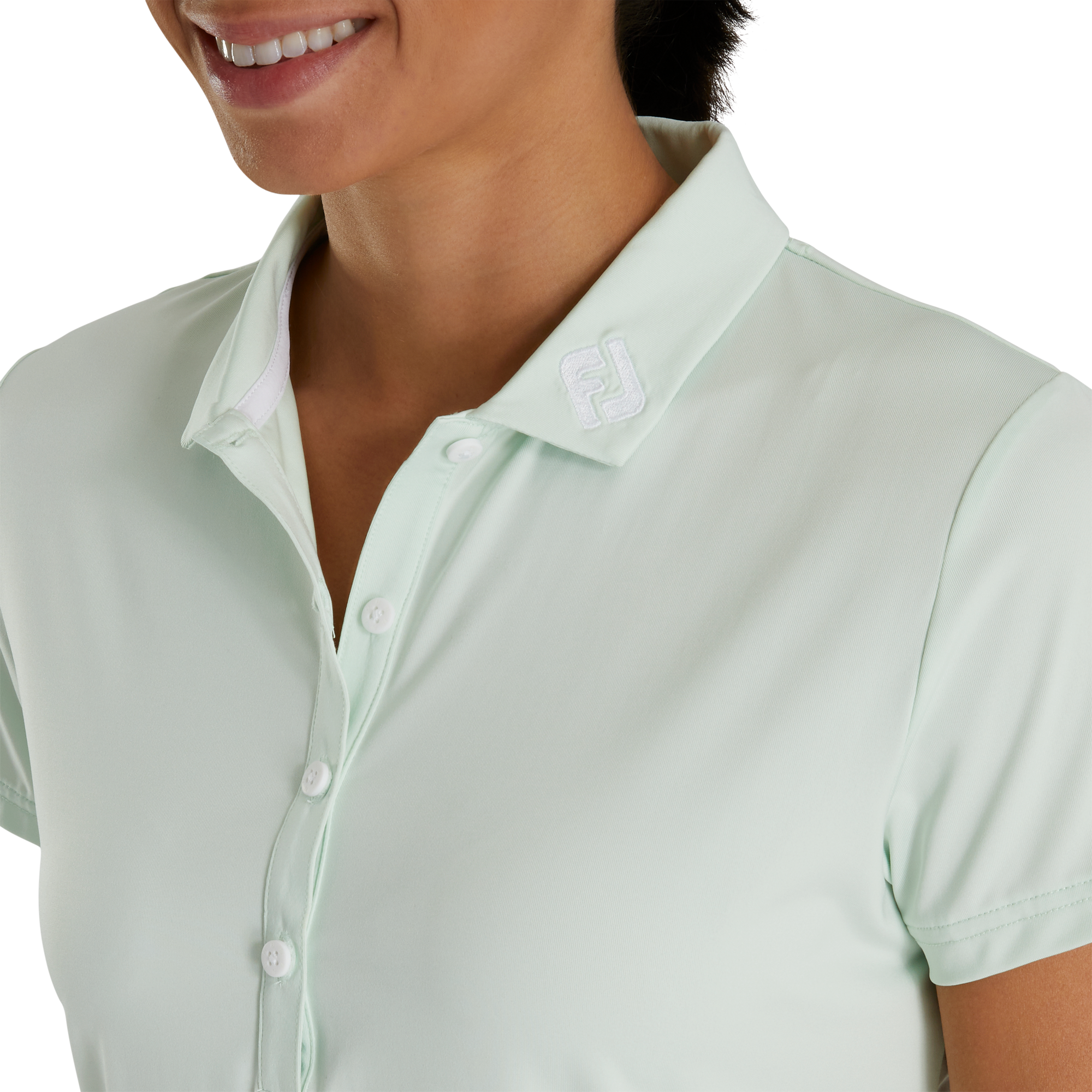 Solid Lisle Self Collar - FJ Tour Logo Women