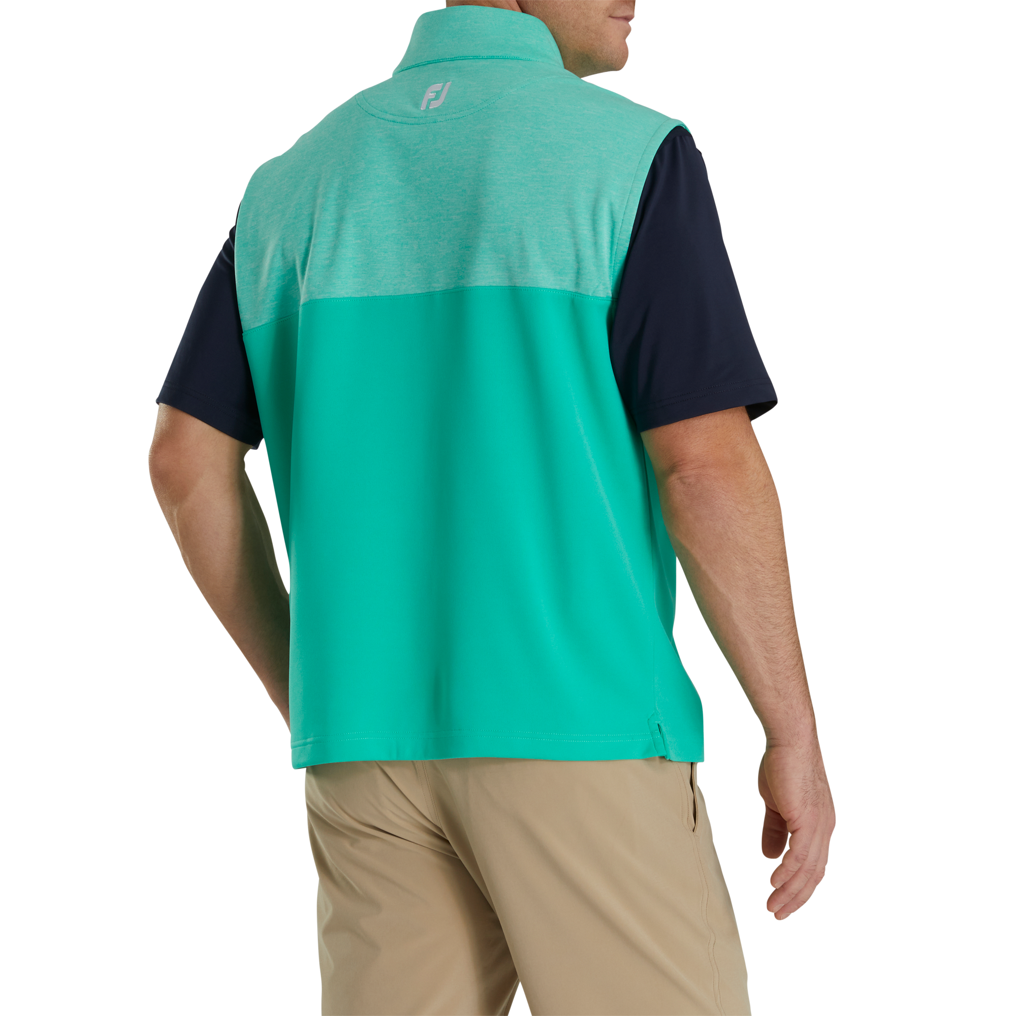 Heather Yoke Half-Zip Vest - FJ Tour Logo-Previous Season Style