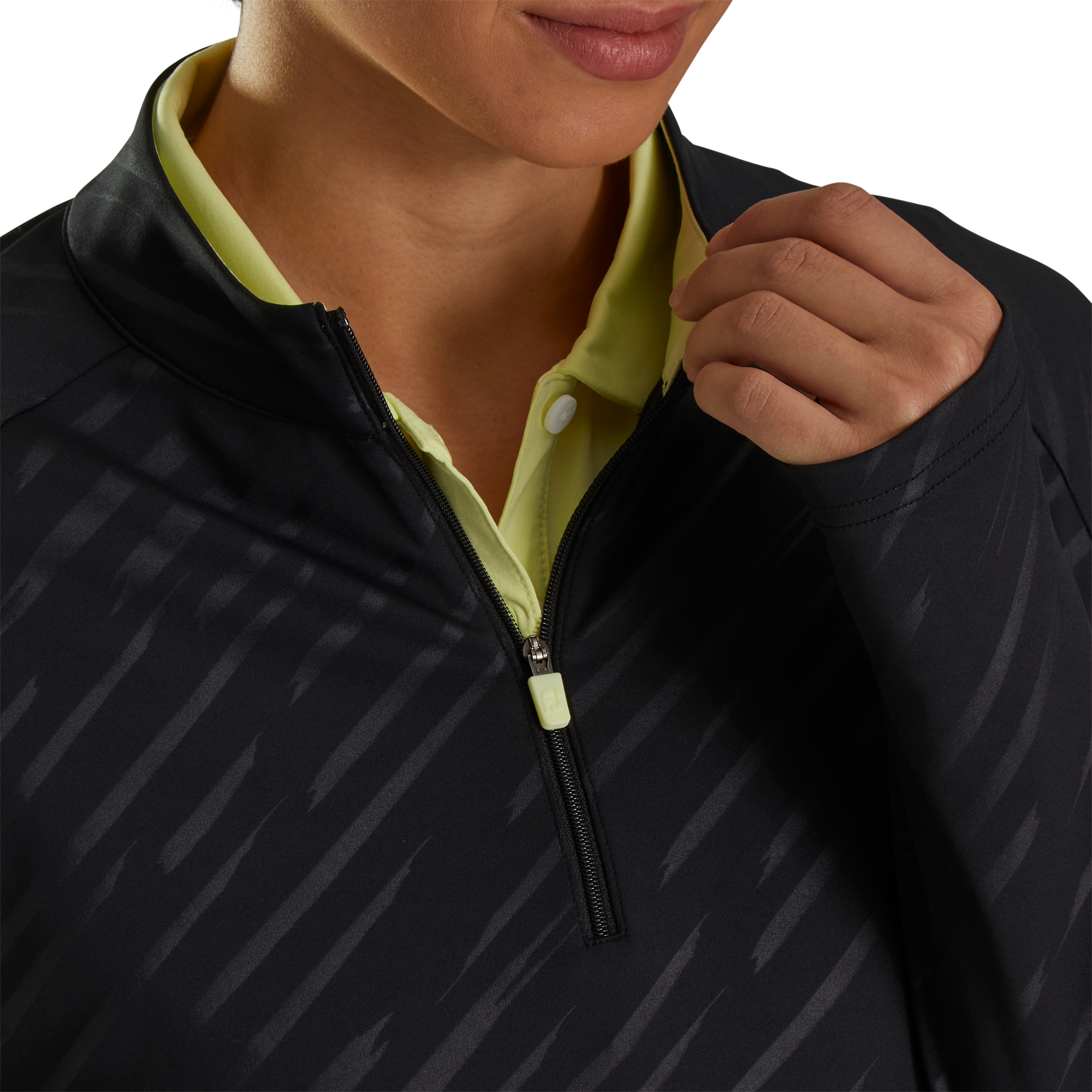 Half-Zip Embossed Jacket Women-Previous Season Style