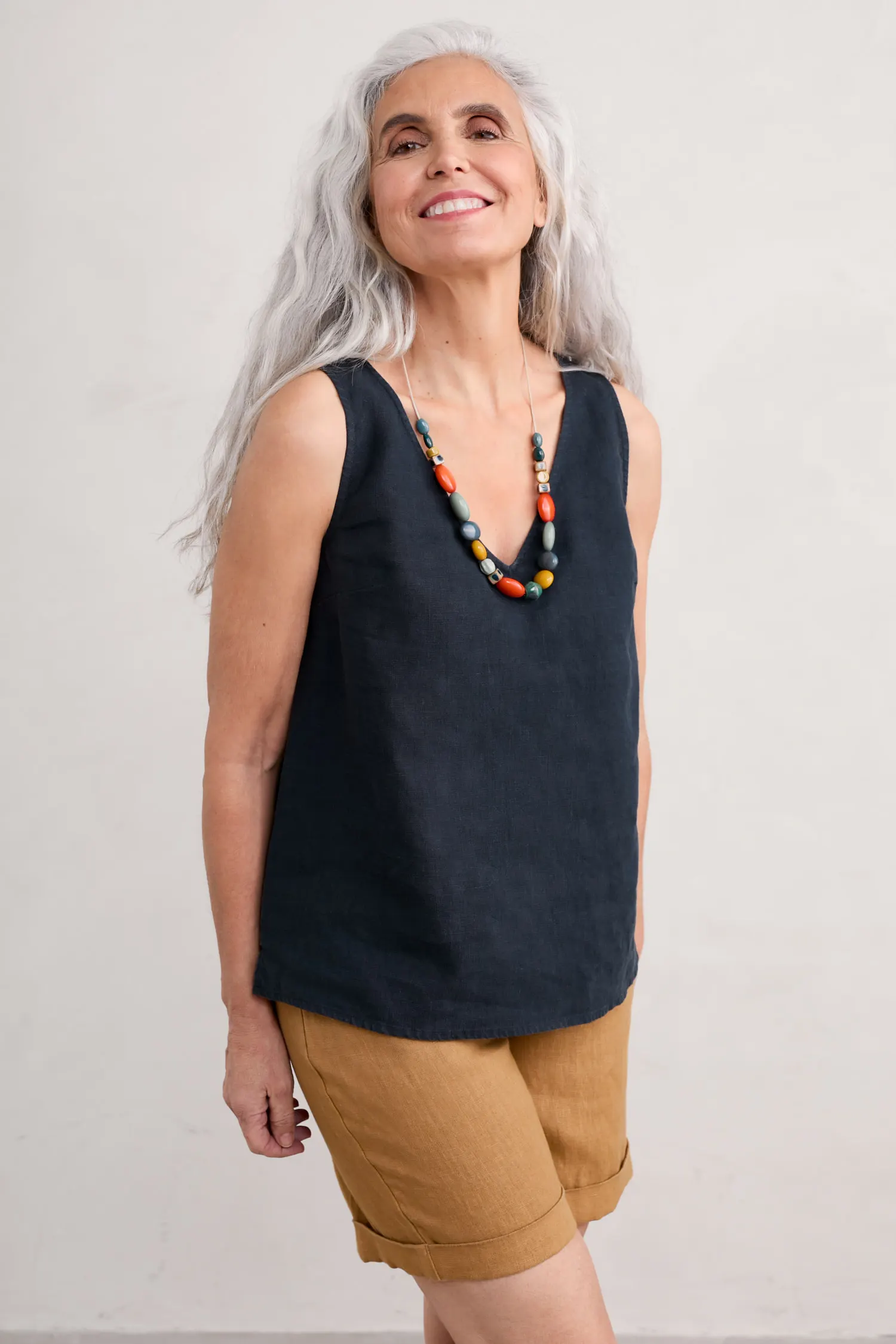 Sunlit Seagrass Linen Vest