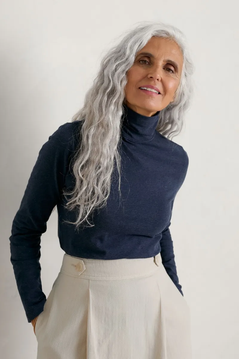 Landing Roll Neck Top (GOTS)