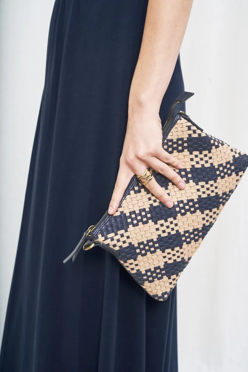 Crenvor Woven Leather Cross Body Bag