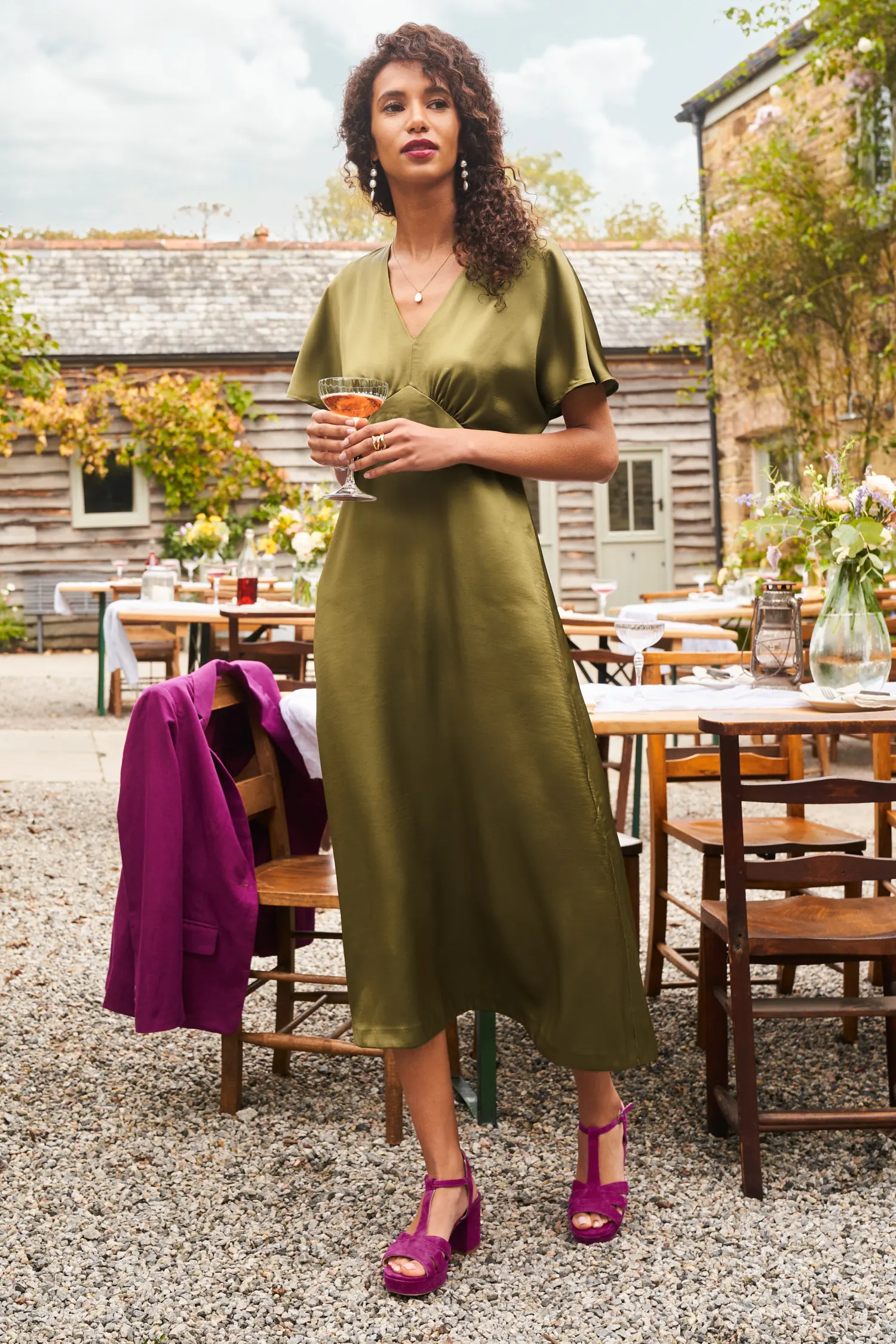 Evenglow Satin Dress