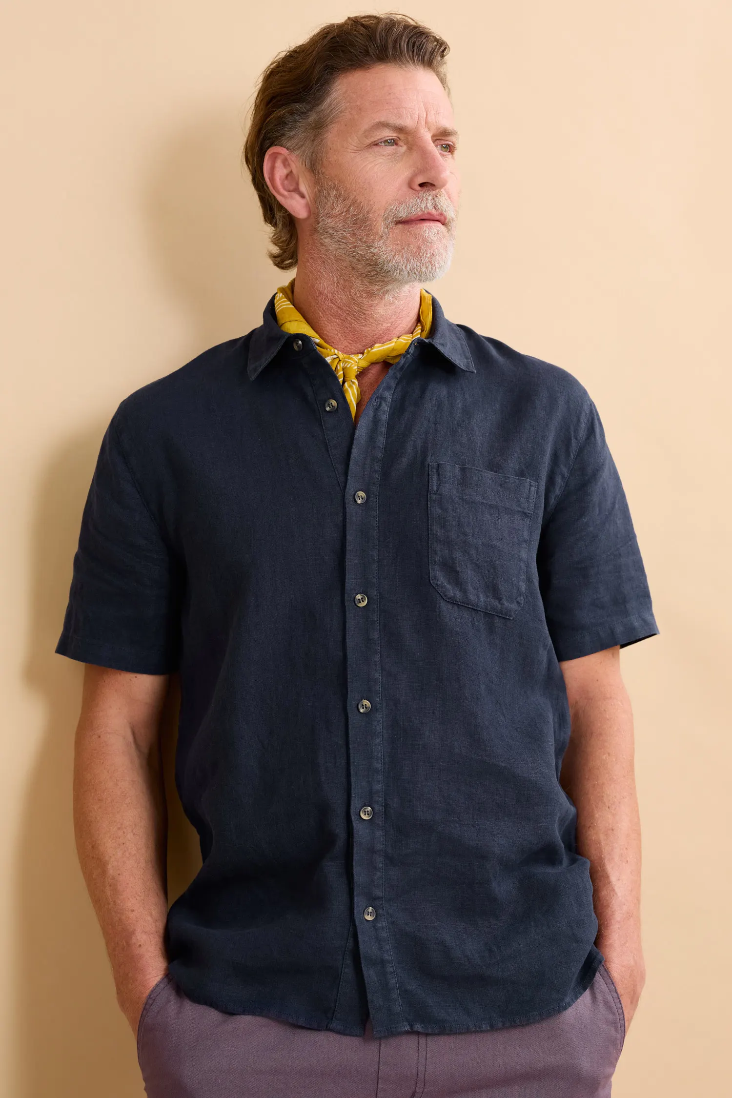 Men's Carne Short Sleeve Linen Shirt