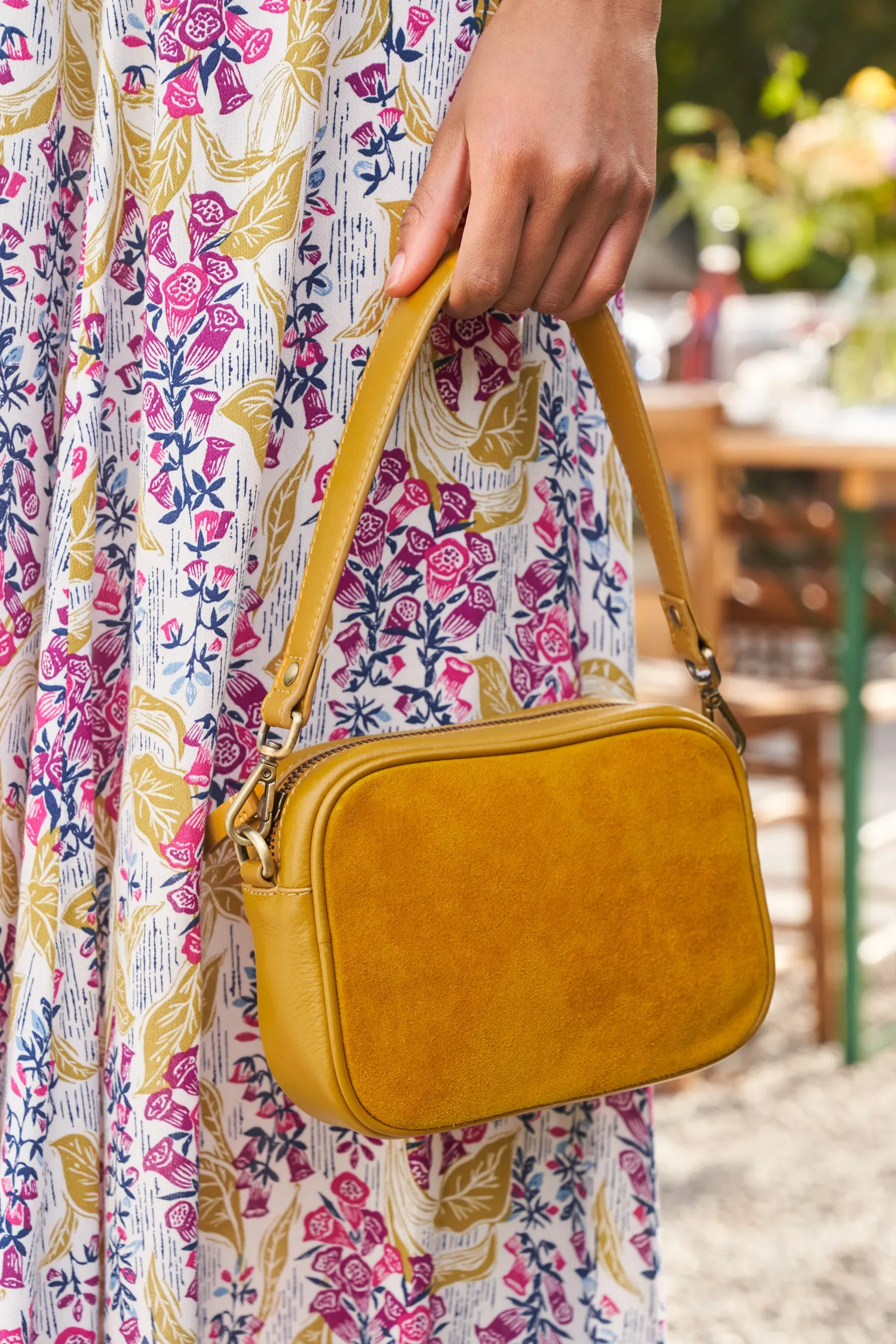 Annulet Leather and Suede Bag