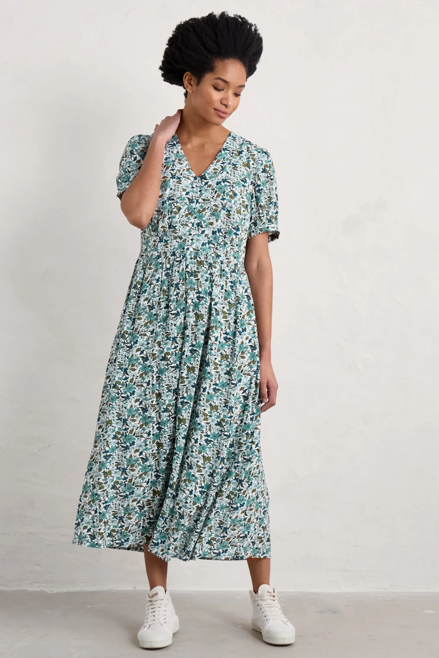 Birch Leaf Midaxi Tea Dress