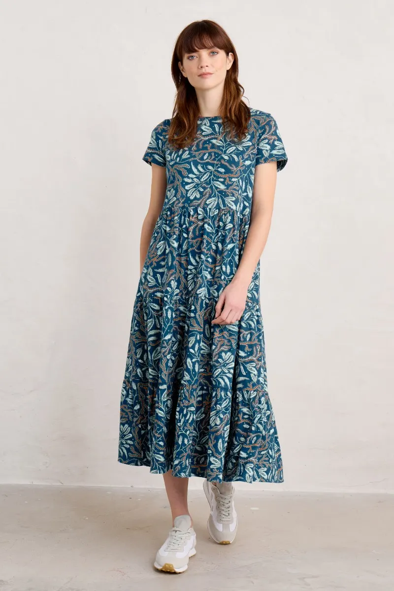 Line Strokes Short Sleeve Dress (GOTS)