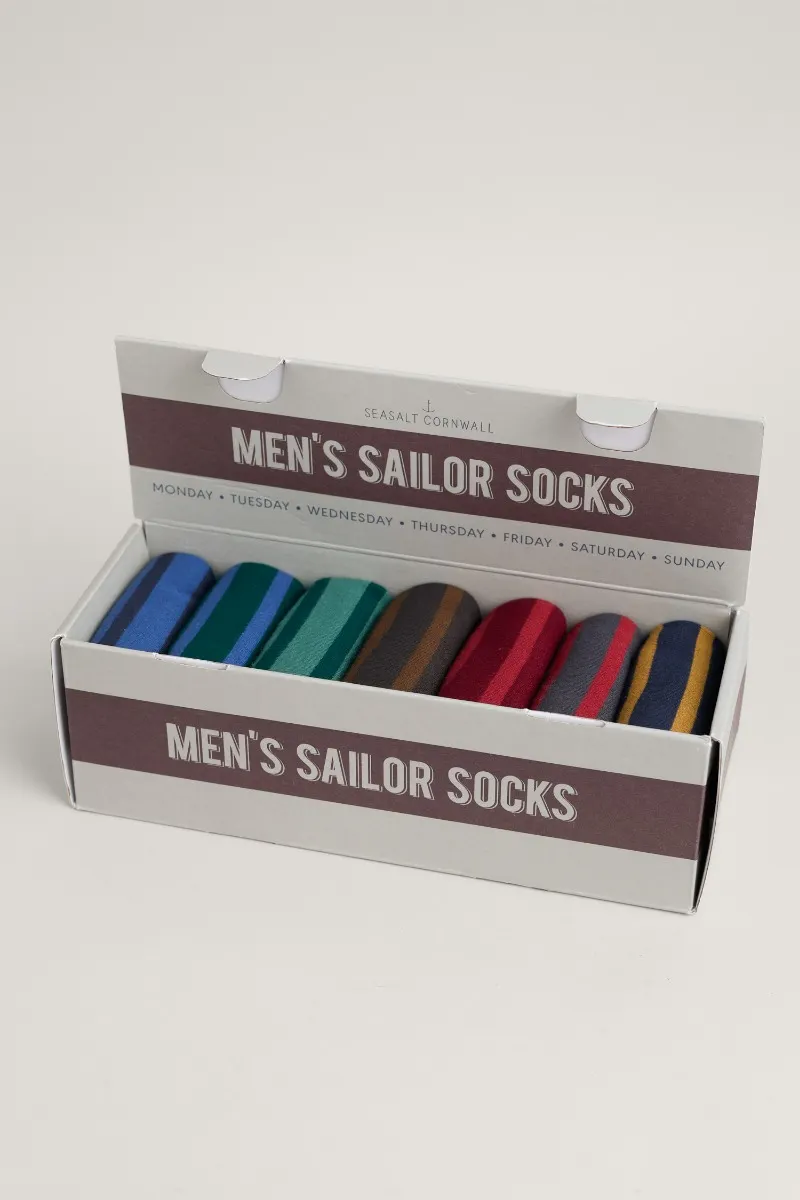 Gift Box of 7 Men's Sailor Socks