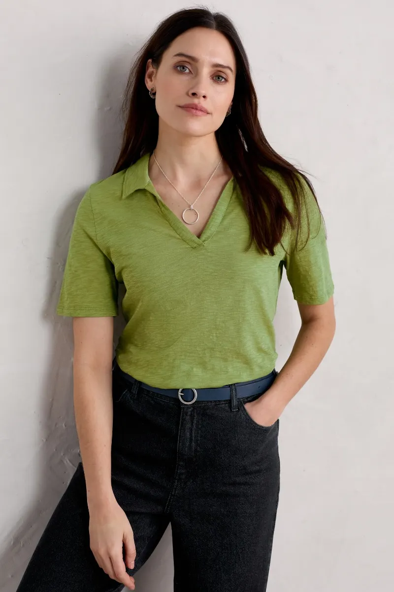 Owles Point Short Sleeve V-Neck Jersey Shirt