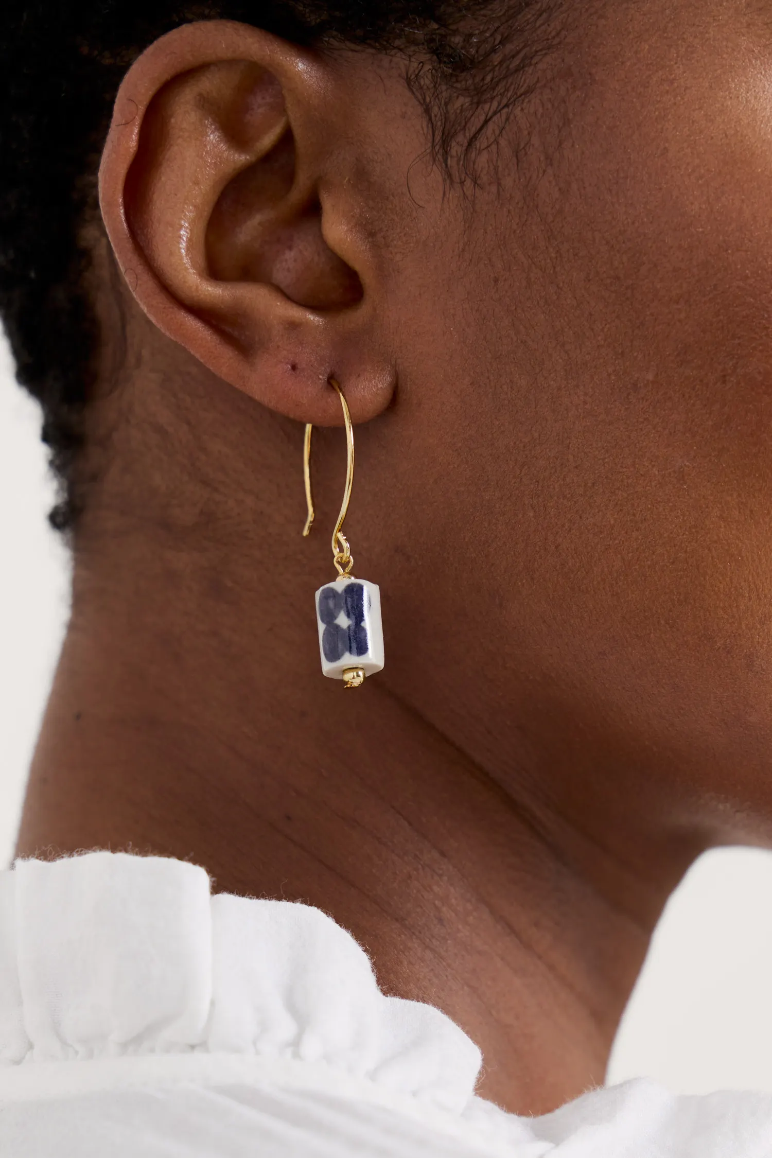 Noon Moor Ceramic Bead Drop Earrings