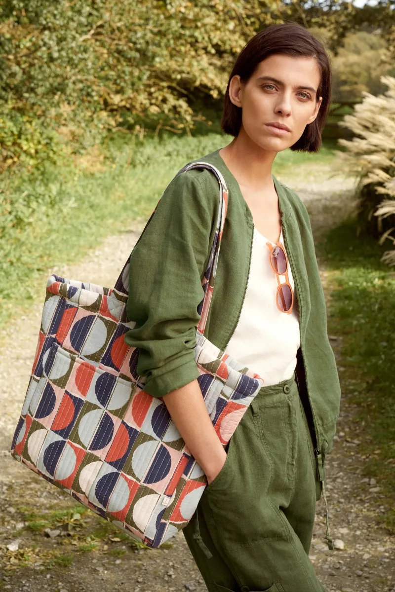 Singing Water Quilted Tote Bag