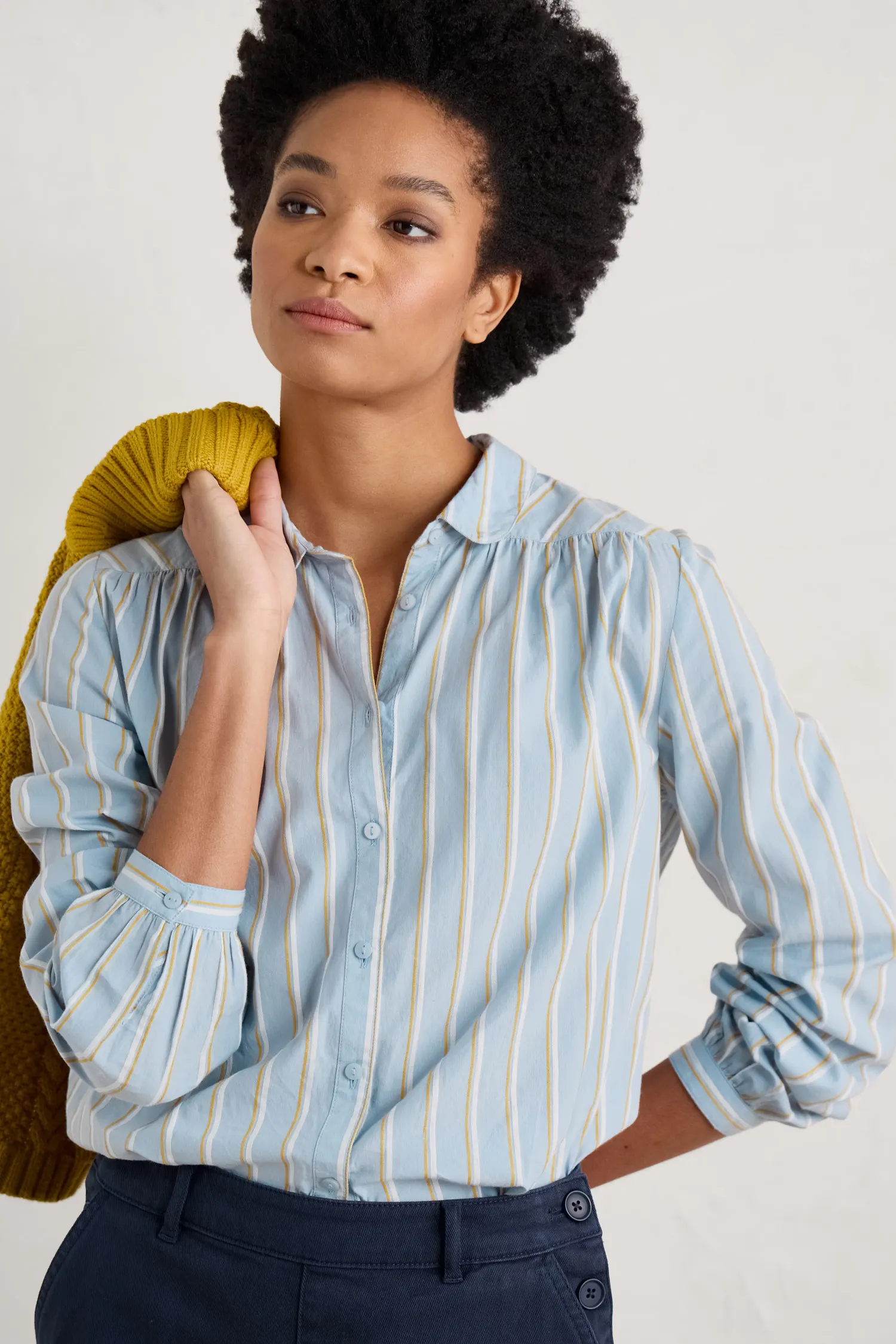 Spiral Flight Striped Shirt (GOTS)