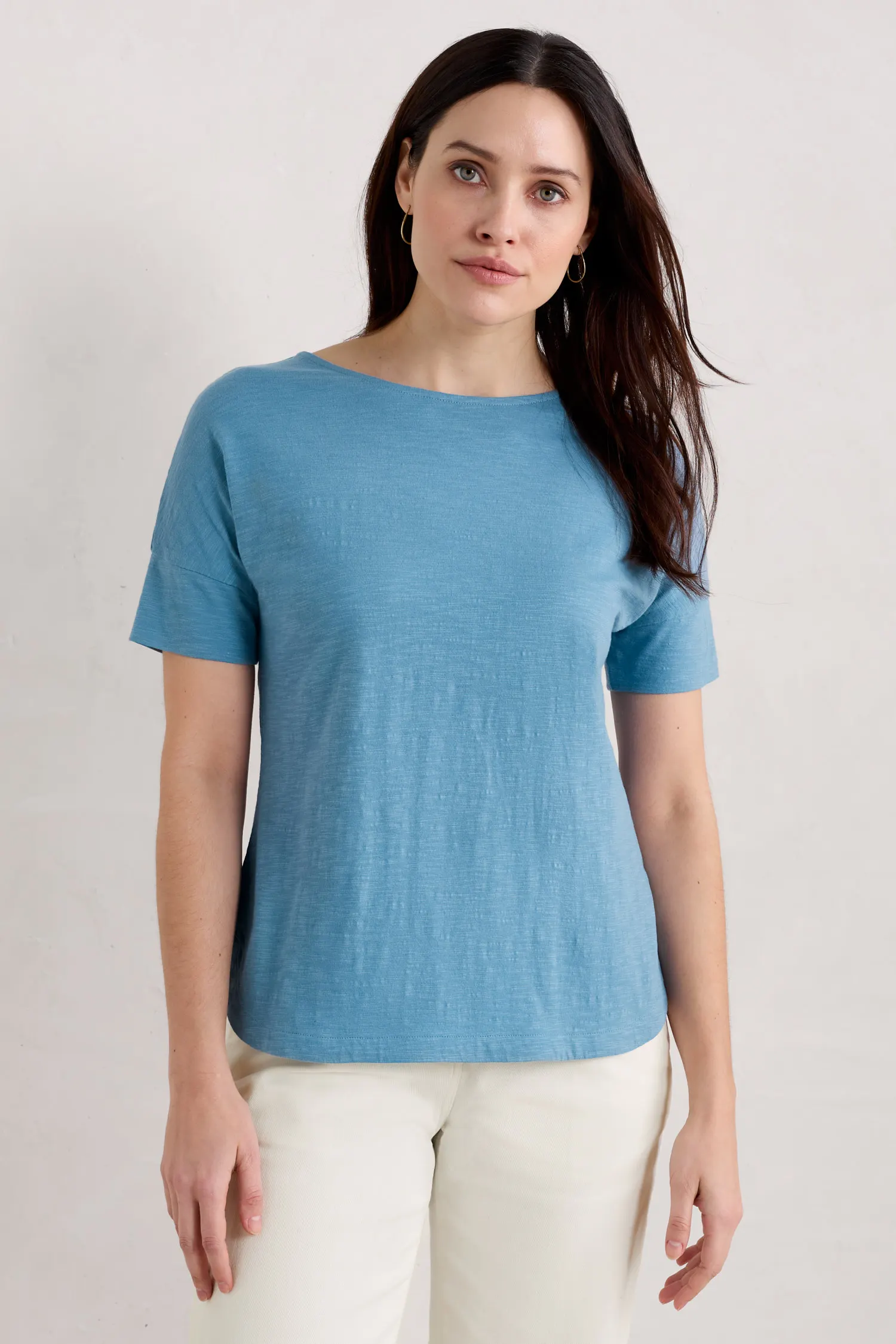 Bryher View Organic Cotton Boat Neck T-Shirt (GOTS)