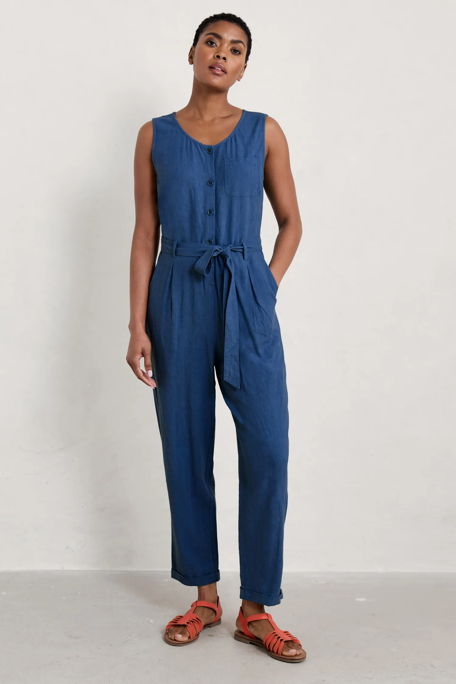 Abbey Pool Sleeveless Jumpsuit
