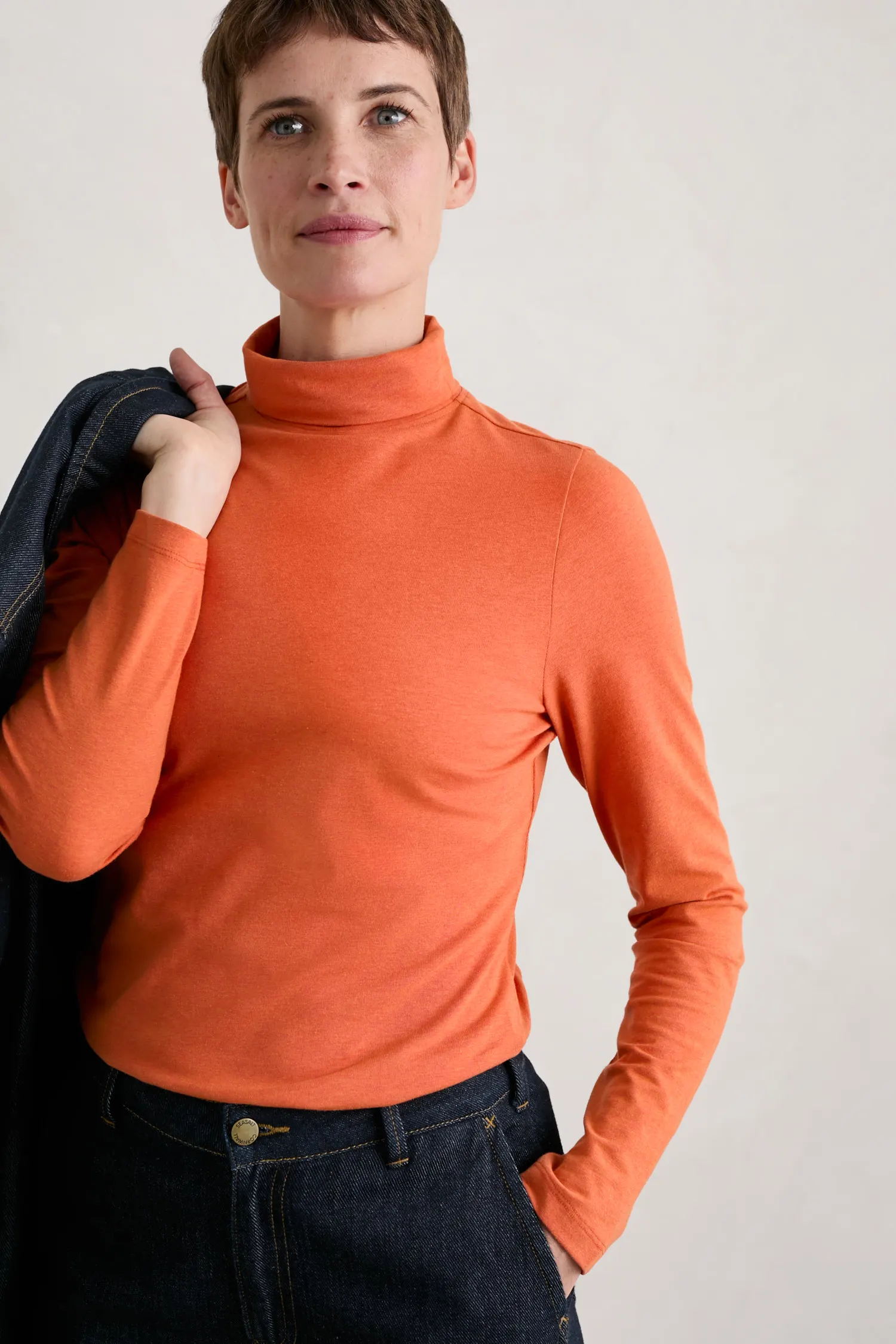 Landing Roll Neck Top (GOTS)