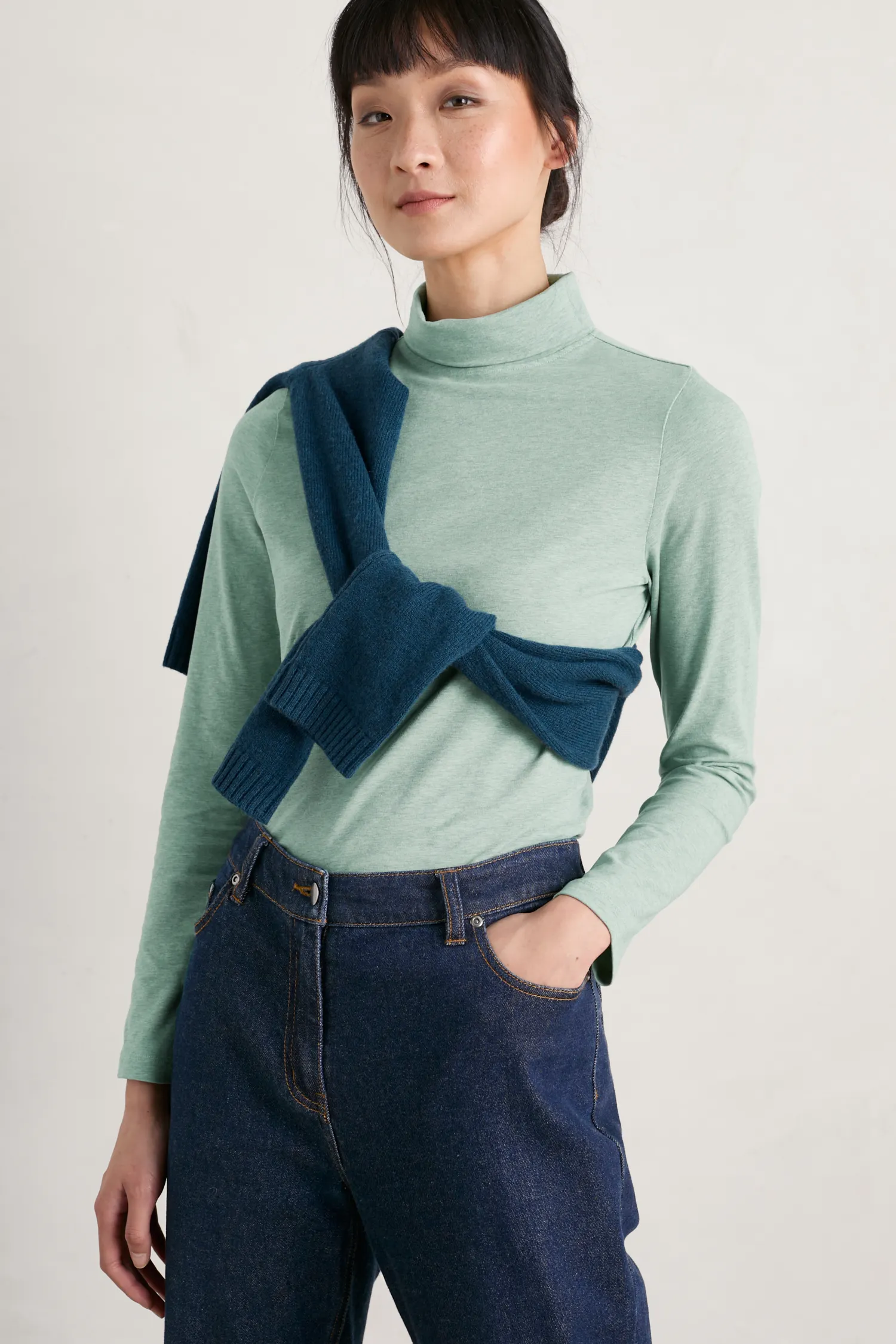 Landing Roll Neck Top (GOTS)
